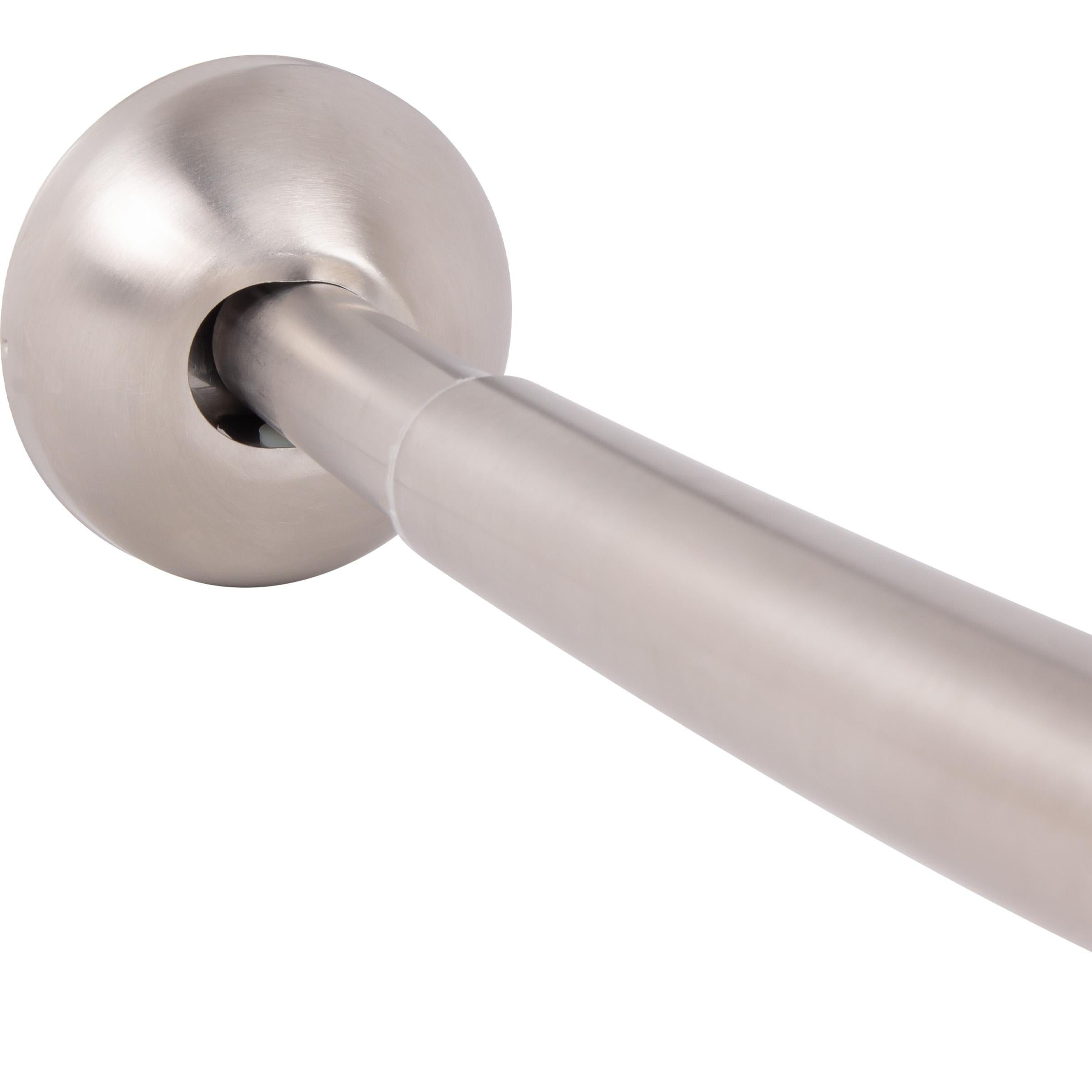 Stone Harbor Hardware Adjustable Curved Shower Rod, 45" to 72", Satin Stainless Steel