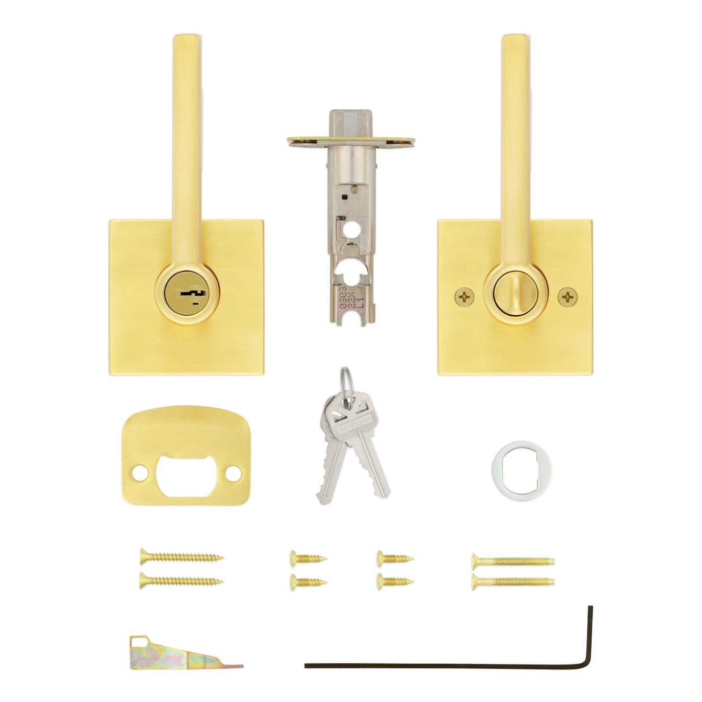 740HFL SQT 4 SMT CP K4 Halifax Entry - Satin Brass