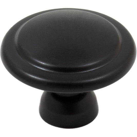 Stone Harbor Hardware Fairport Cabinet Knob, 1 3/8 Inches, Matte Black
