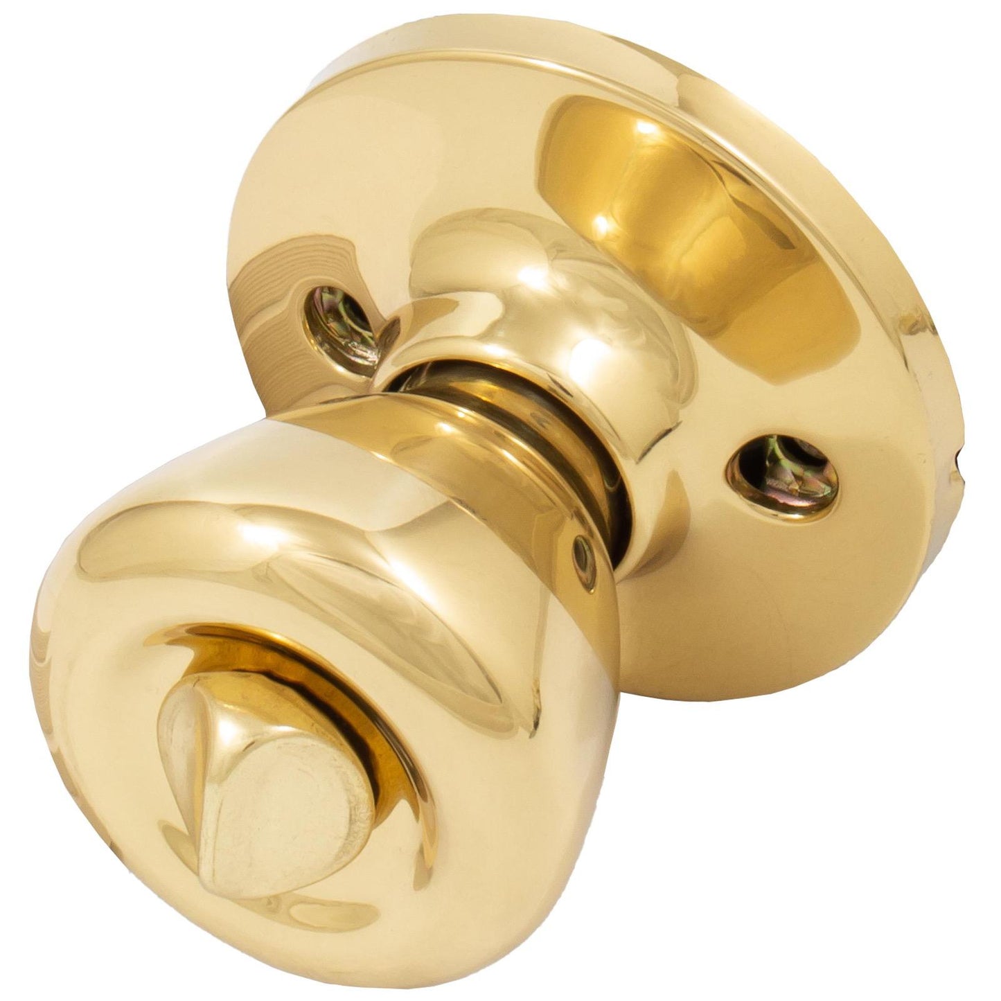Stone Harbor Hardware Tulip Door Knob, Entry Latch, SC Keyway, Polished Brass