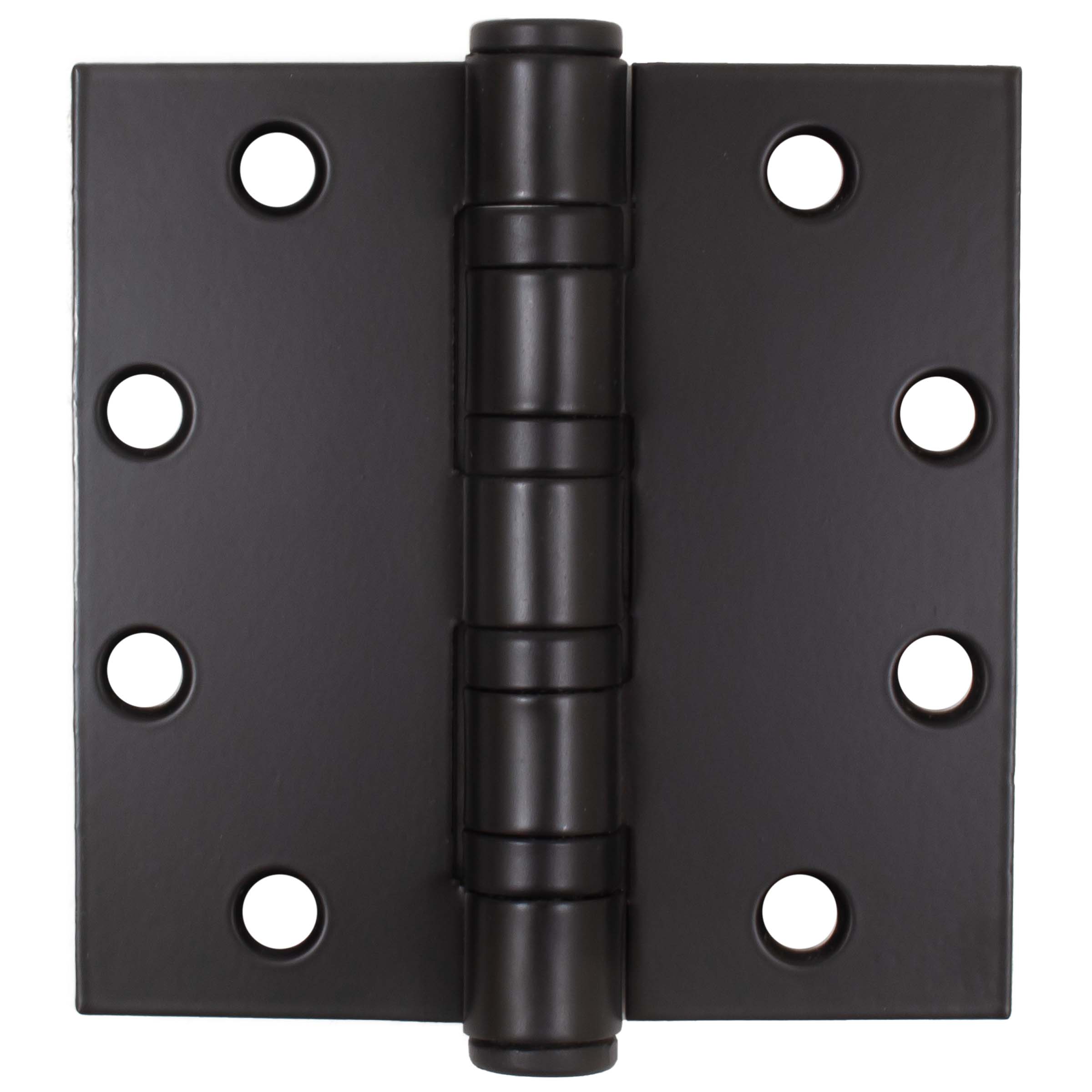 Stone Harbor Hardware Heavy-Duty Commercial Grade Ball Bearing Hinge, 4-1/2 Inches, Square Corner, .180 Gauge, Matte Black