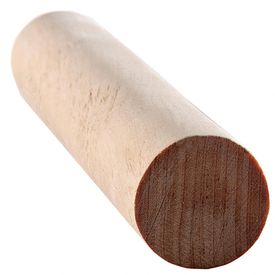 Stone Harbor Hardware Wooden Closet Pole, 4 Feet, 1-1/4" Diameter, Birch Wood