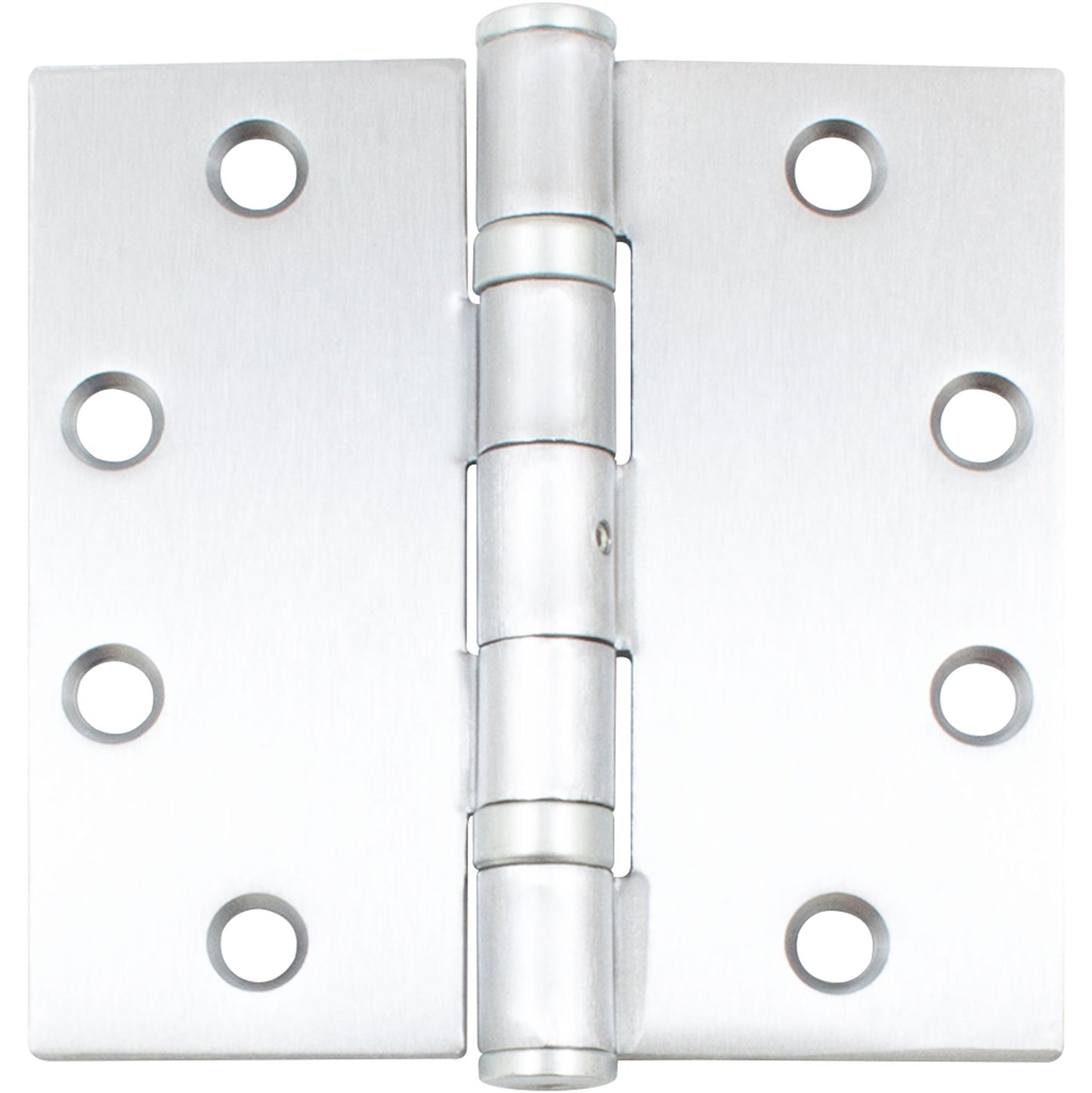 Stone Harbor Hardware Commercial Grade Ball Bearing Hinge, Non-Removable Pin, 4-1/2 Inches, Square Corner, .134 Gauge, Satin Chrome