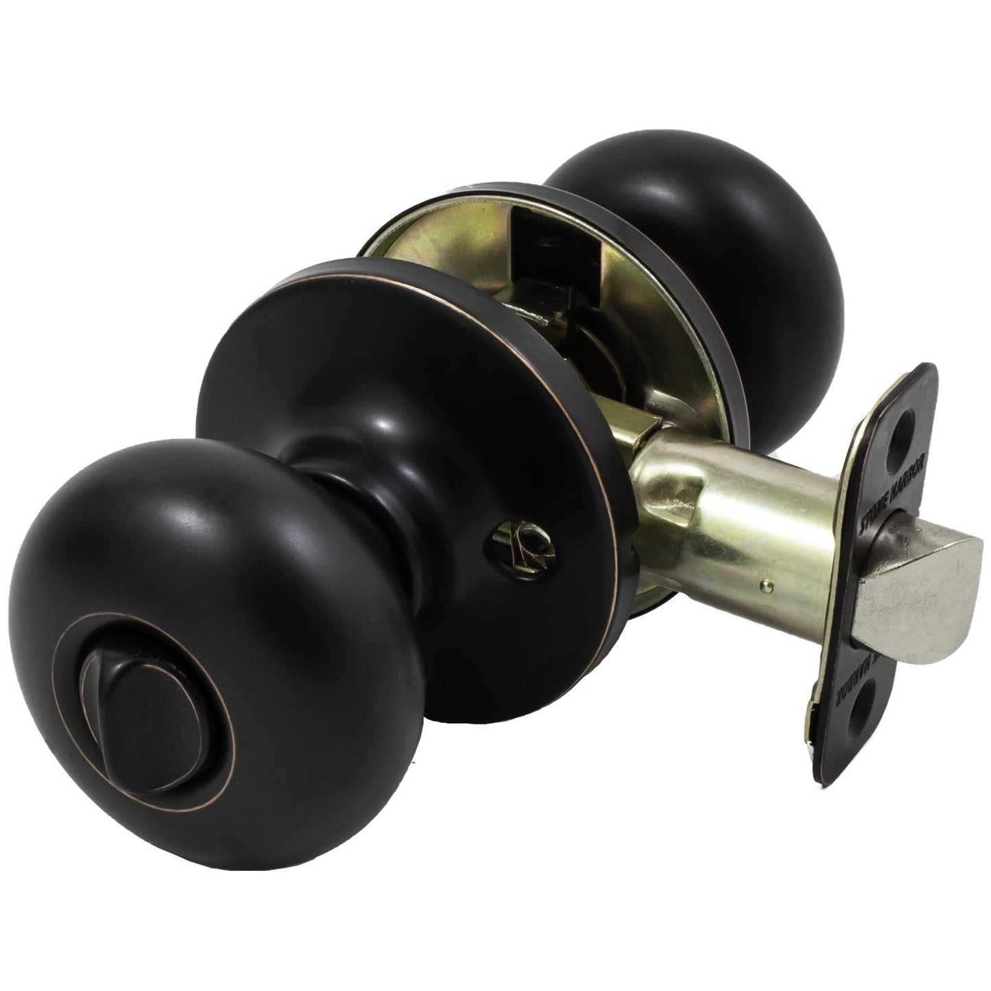 Stone Harbor Hardware Highland Door Knob, Privacy (Bed/Bath) Latch, Vintage Bronze