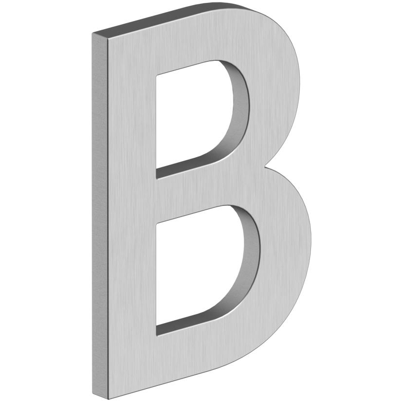 Deltana RNB-BU32D 4" B Series Letter B with Risers - Stainless Steel