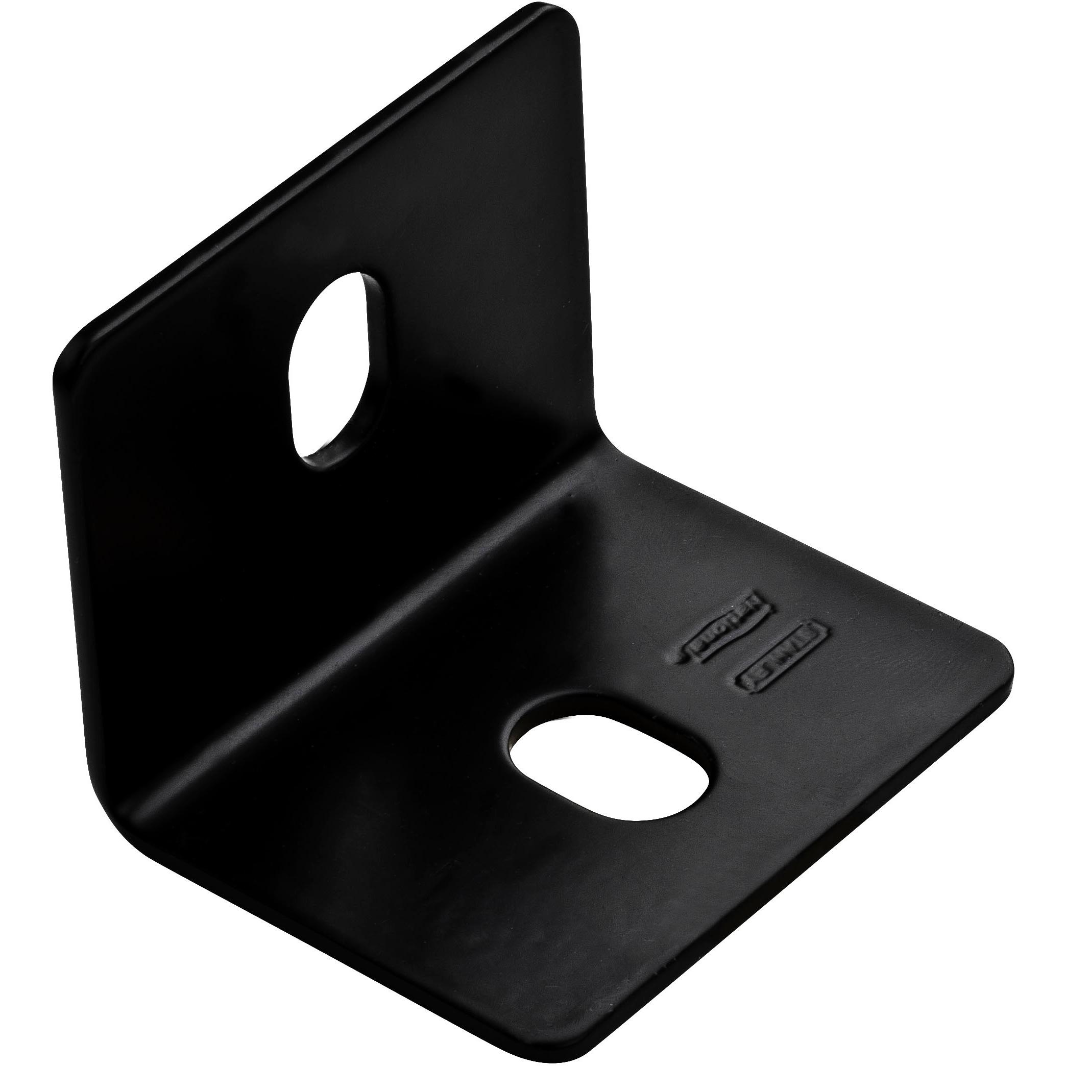 1154BC 2.4" x 3" x 1/8" Square Corner Brace - Black