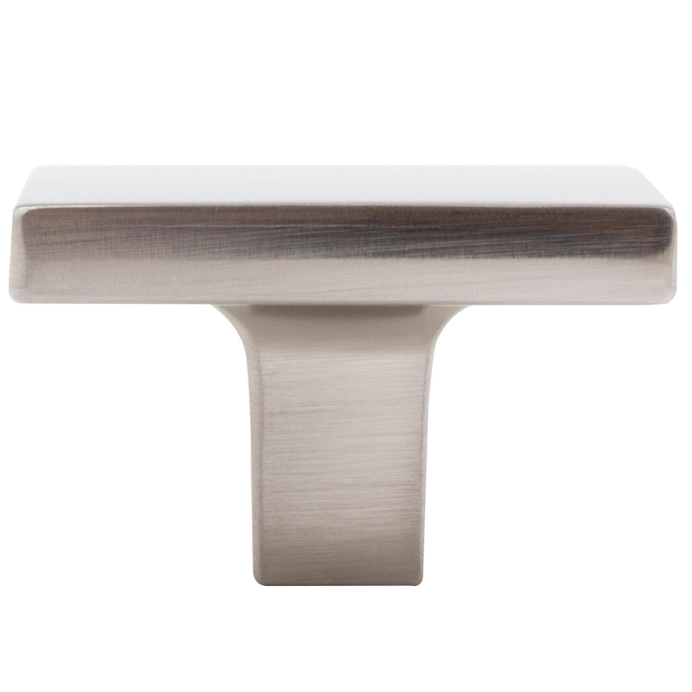 Contemporary Square Cabinet Knob, 1-1/2 Inches, Zinc Base Material