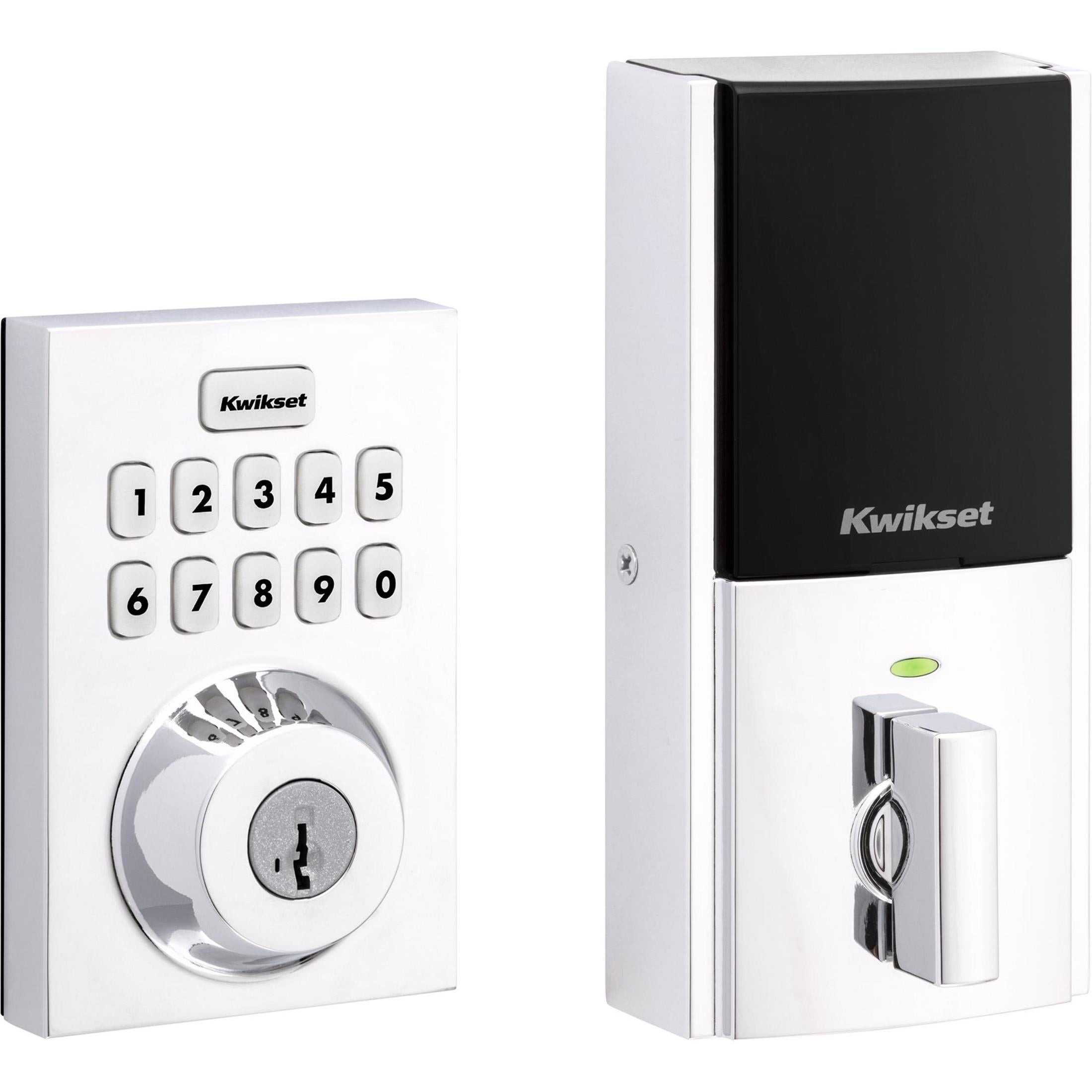 HC620 CNT ZW700LR 26 SMT RCALFD RCS BP Contemporary HomeConnect Keypad Deadbolt - Polished Chrome