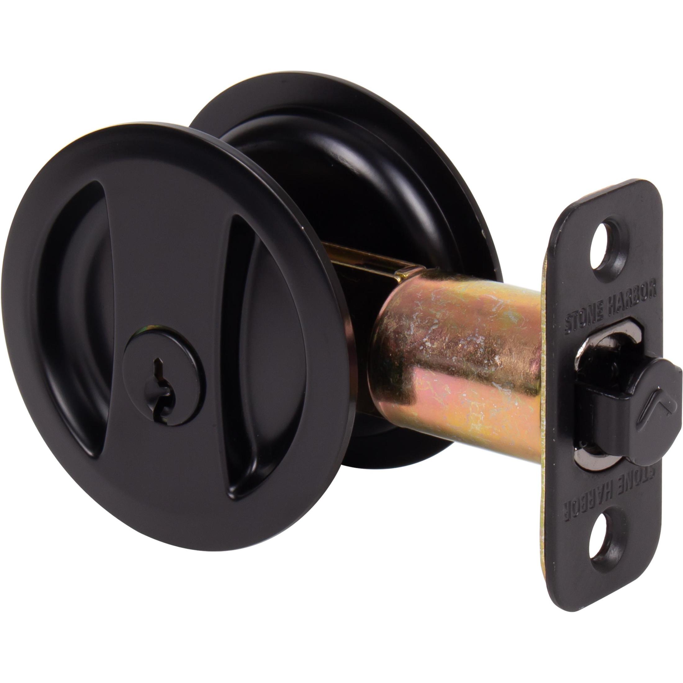 Round Pocket Door Lock Entry