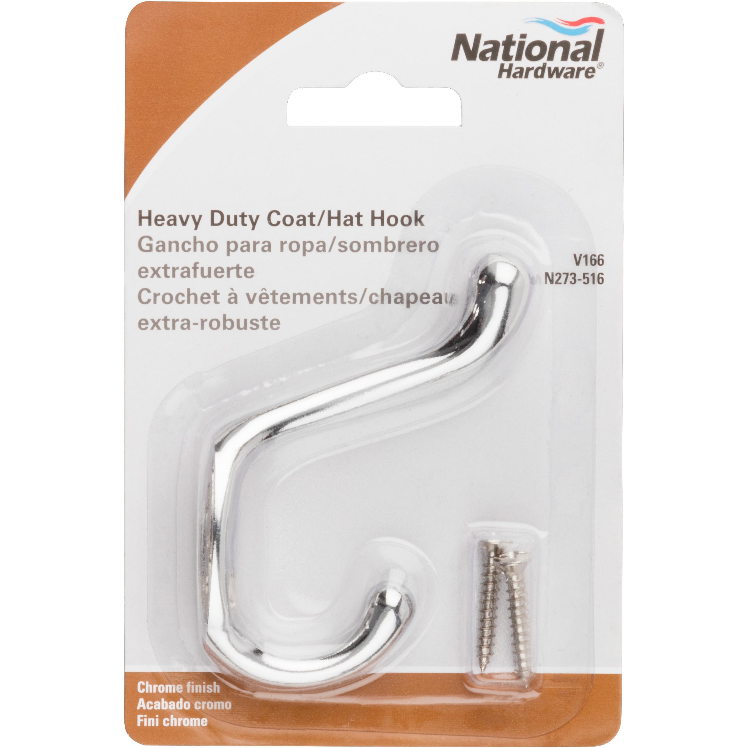V166 Heavy Duty Coat/Hat Hook - Polished Chrome