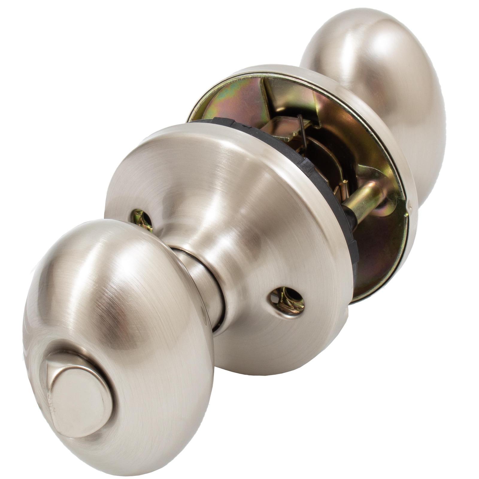 Stone Harbor Hardware Springhill Door Knob, Entry Latch, KW Keyway, Satin Nickel