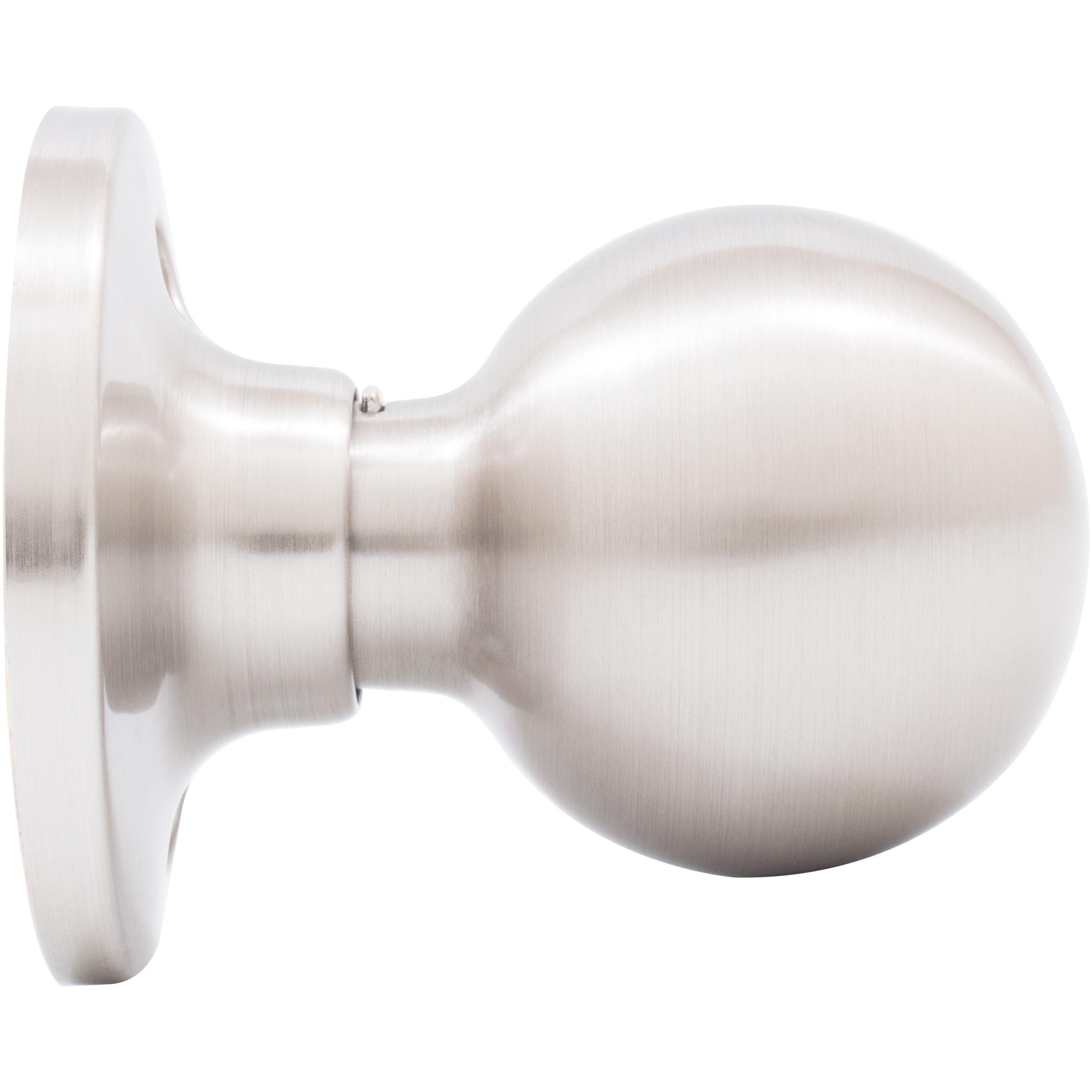 Stone Harbor Hardware Ball Door Knob, Dummy (Non-Turning) Latch, Satin Nickel