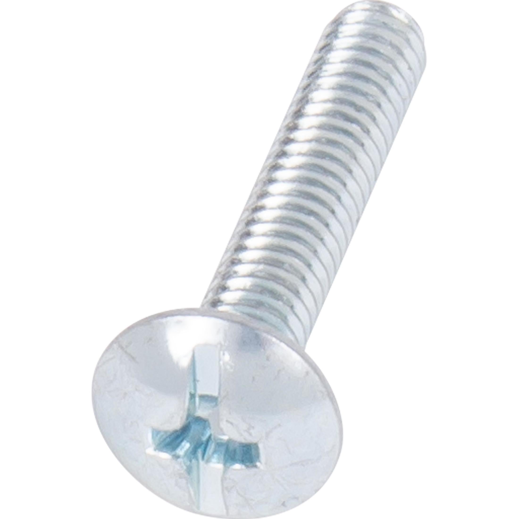 Truss Head Cabinet Knob Screws, 100-Pack, Zinc-Plated