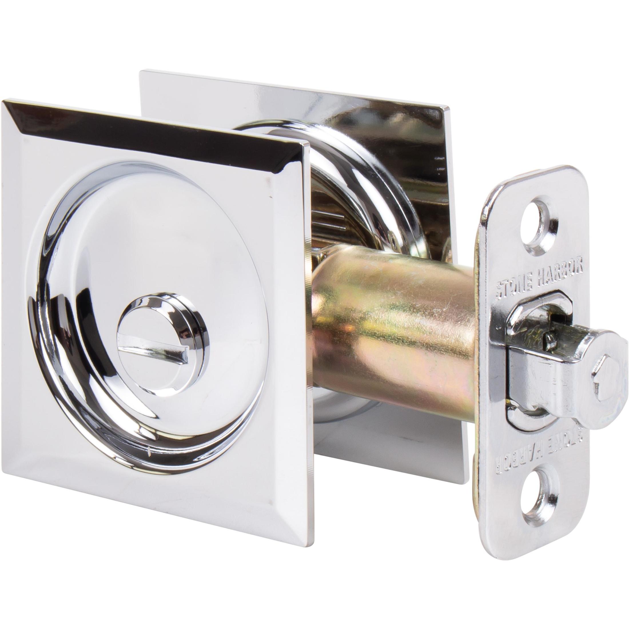 Contemporary Square Pocket Door Lock Privacy