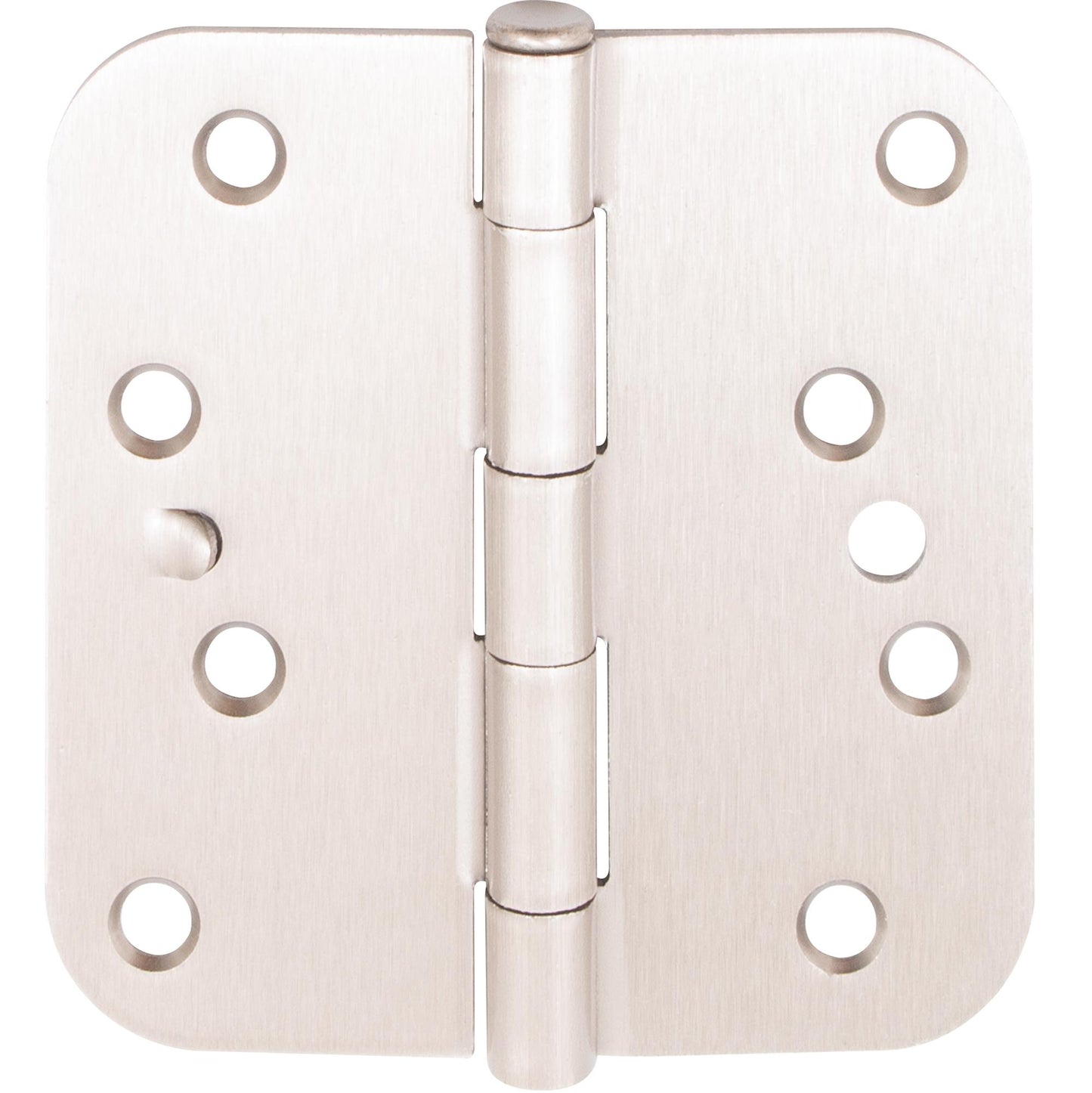 Stone Harbor Hardware Security Tab Hinge, 4 Inches, 5/8" Radius Corner, 2-Pack, Satin Nickel