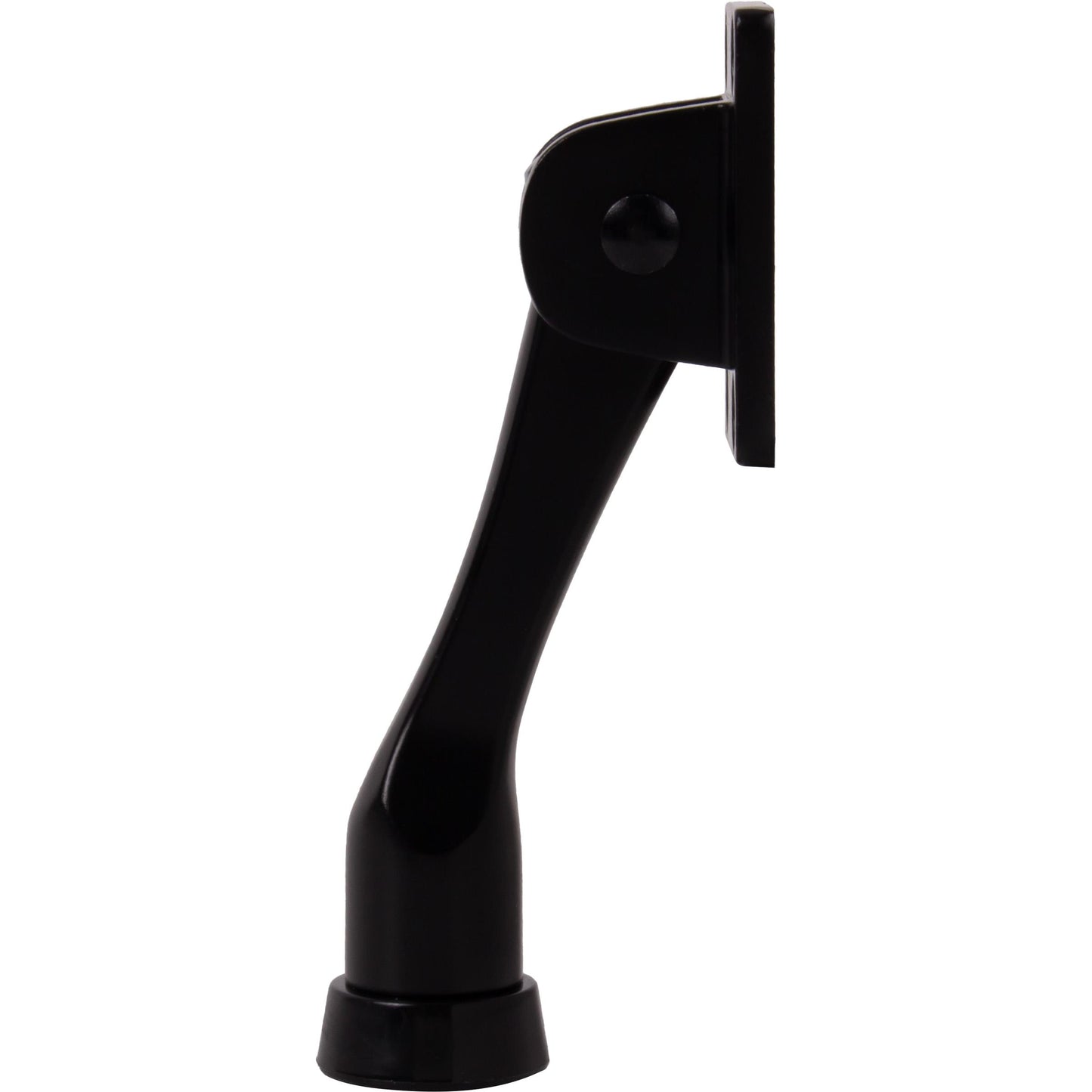 Stone Harbor Hardware Heavy-Duty Kick-Down Holder with 4 Screws, 4 Inches, Matte Black