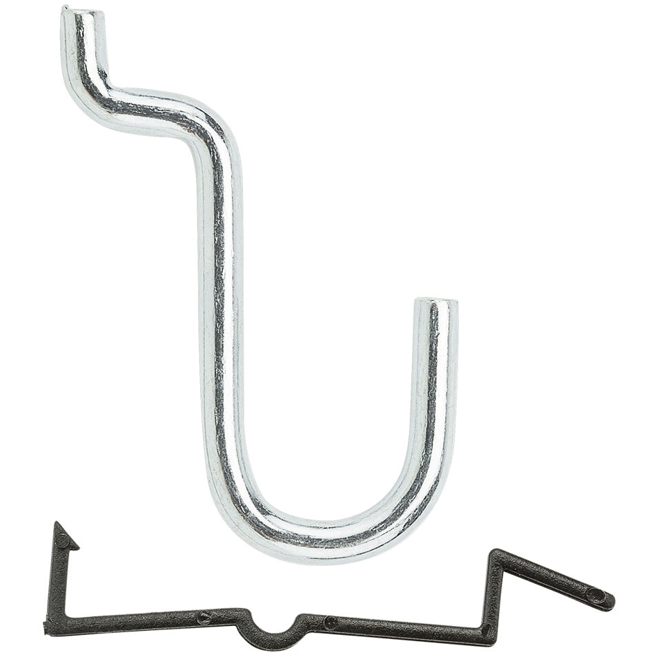 V2305 1/2" Locking Curved Hook 8/pk - Zinc Plated