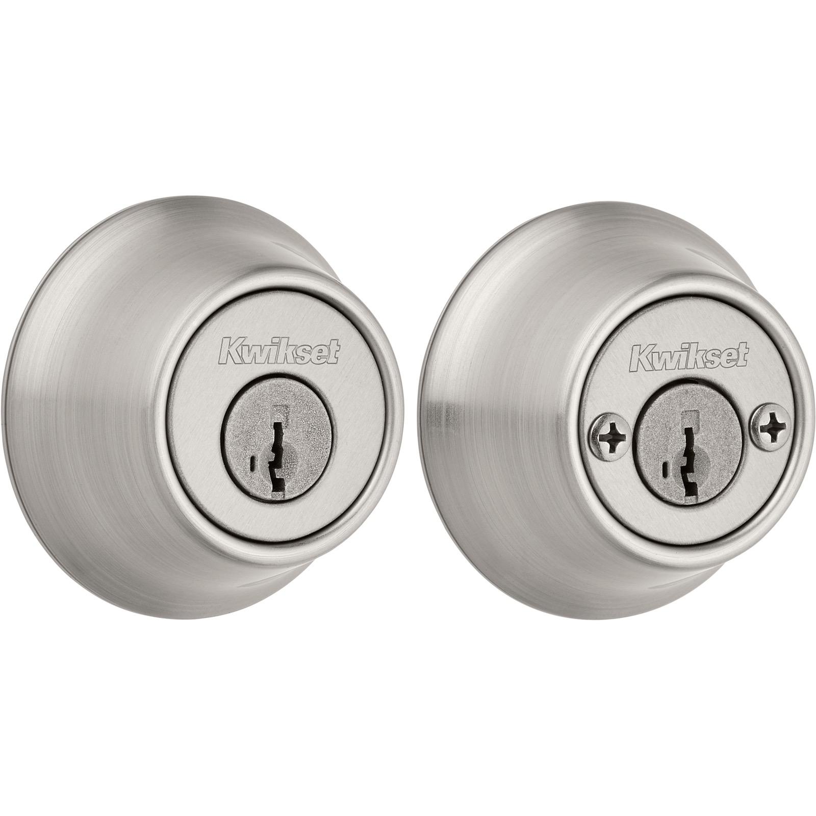 kwikset 665-15S Double Cylinder Deadbolt Smart Key, Satin Nickel