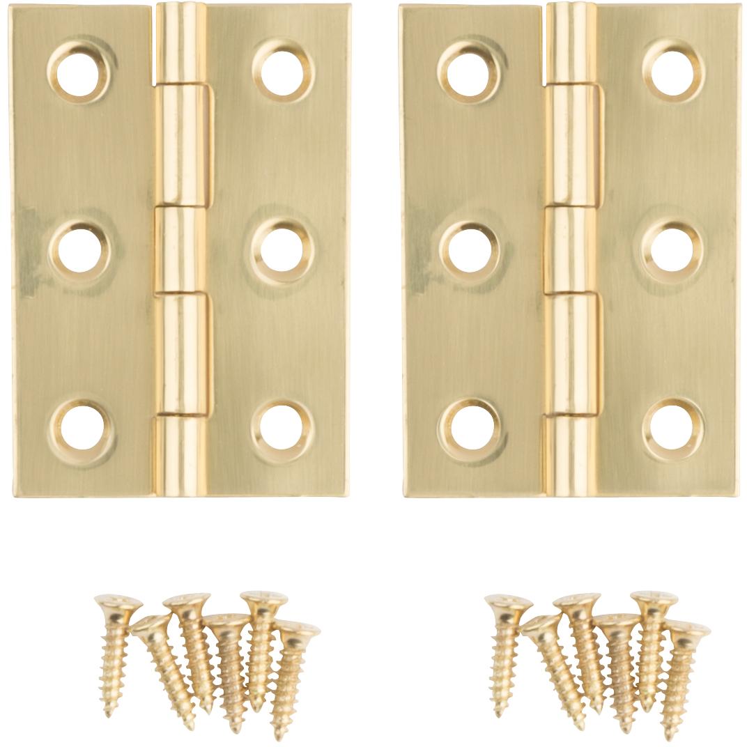 National Hardware - V1802 2" x 1-3/8" Hinge 2/pk - Polished Brass