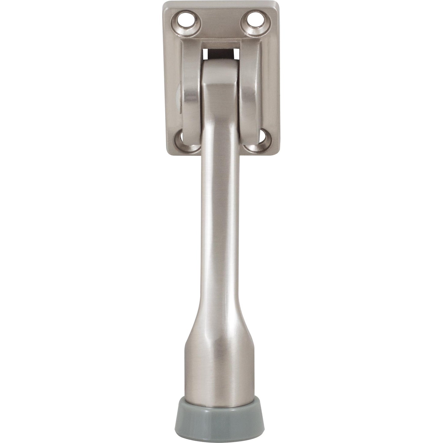 Stone Harbor Hardware Heavy-Duty Kick-Down Holder with 4 Screws, 4 Inches, Satin Nickel