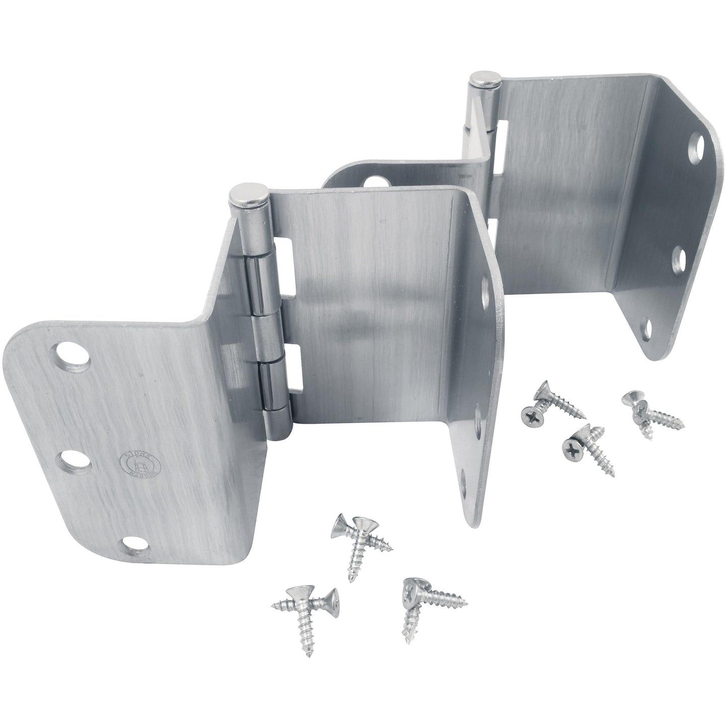Stone Harbor Hardware Swing Clear Offset Hinge, 3-1/2 Inches, 5/8" Radius Corner, Fits Doors 1-3/8" to 1-3/4" Thick, 2-Pack, Satin Chrome