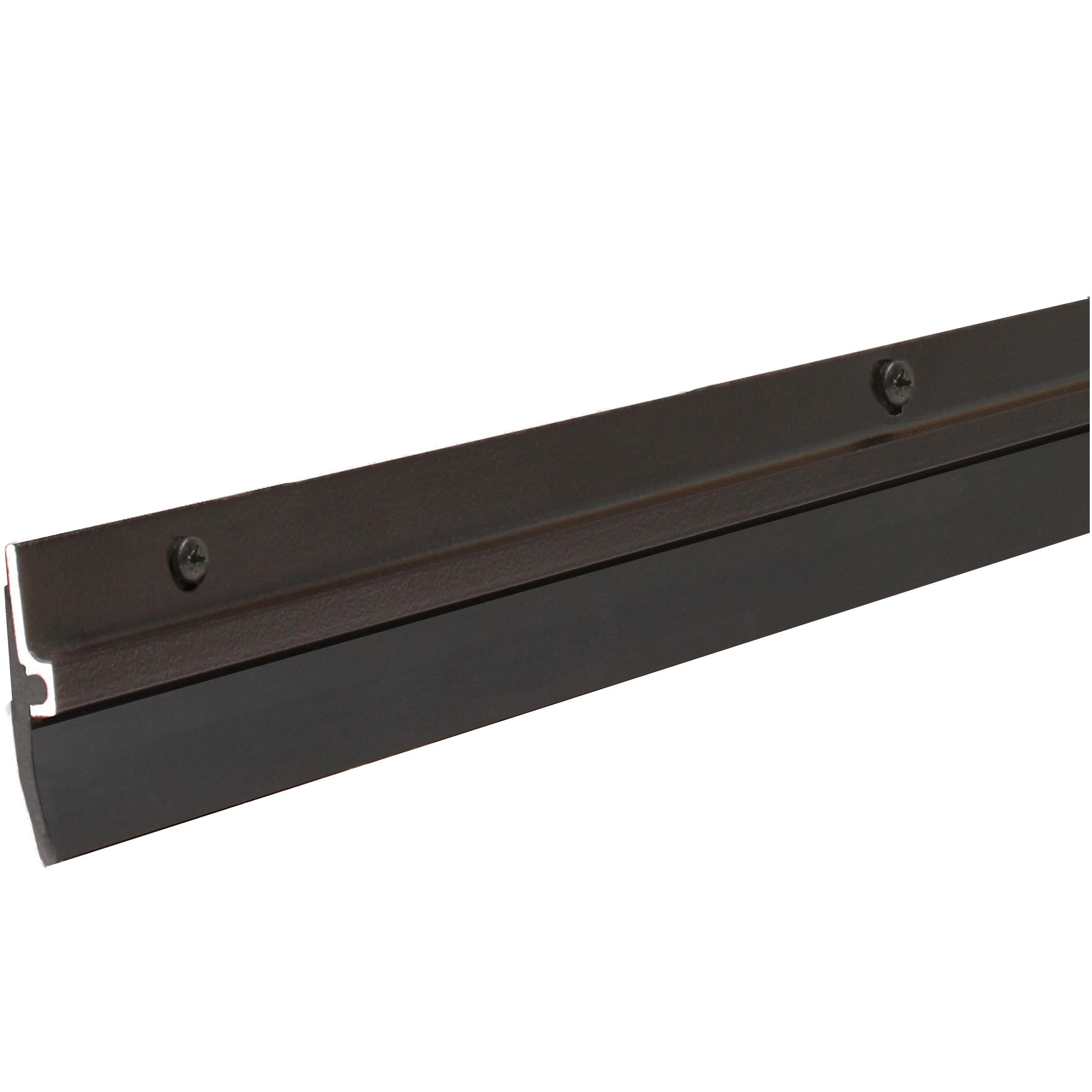 Aluminum and Vinyl Standard Screw-On Door Sweep, 36 Inches, Dark Bronze