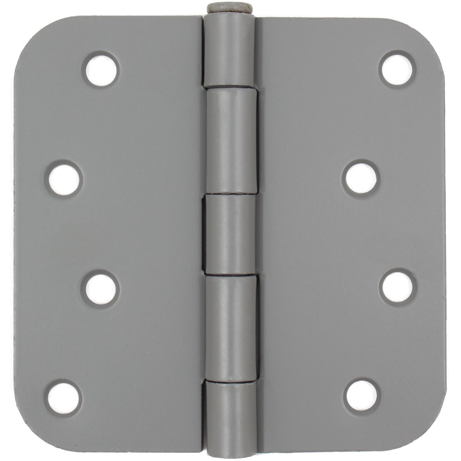 Stone Harbor Hardware Standard Hinge, 4 Inches, 5/8" Radius Corner, Bulk Pack (100 Each), Primed Gray