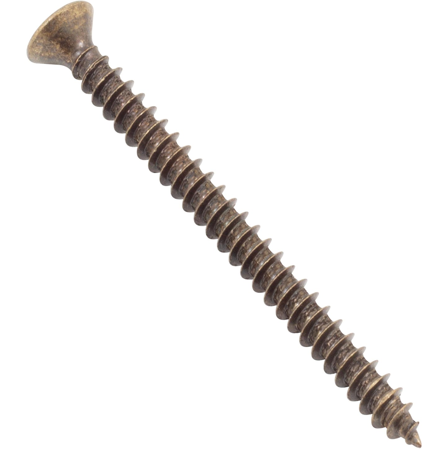 Stone Harbor Hardware Door Hinge Screws, #9 x 2-1/4", 6-Pack, Antique Brass