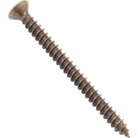Stone Harbor Hardware Door Hinge Screws, #9 x 2-1/4", 6-Pack, Antique Brass