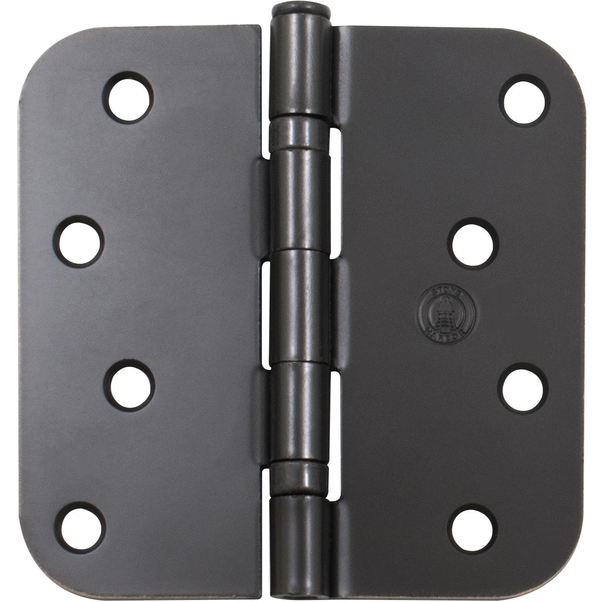 Stone Harbor Hardware 4" Ball-Bearing Door Hinges, 5/8" Radius Corner, Vintage Bronze, 2-Pack