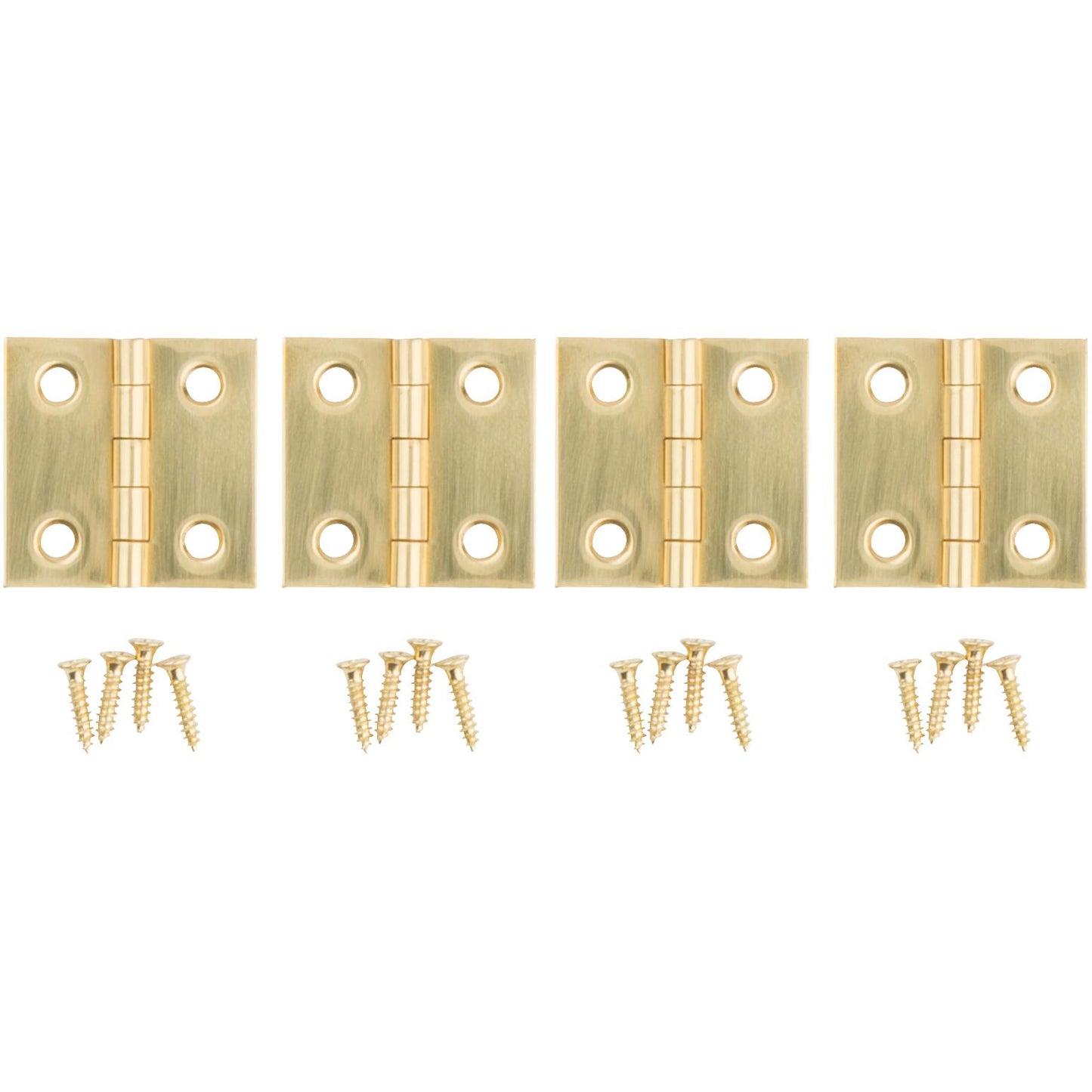 National Hardware - V1802 1" x 1" Hinge 4/pk - Polished Brass