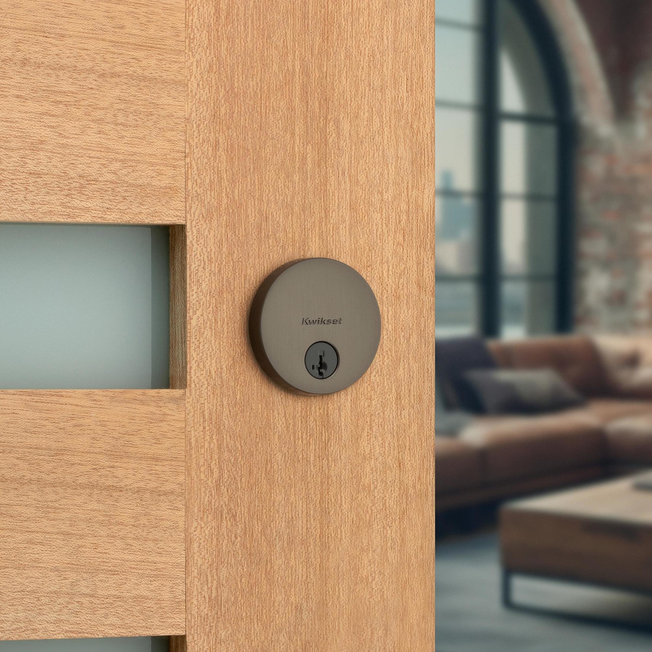 258 RDT 18G SMT 6AL STRKP K3 Uptown 1-Cyl Deadbolt - Gunmetal