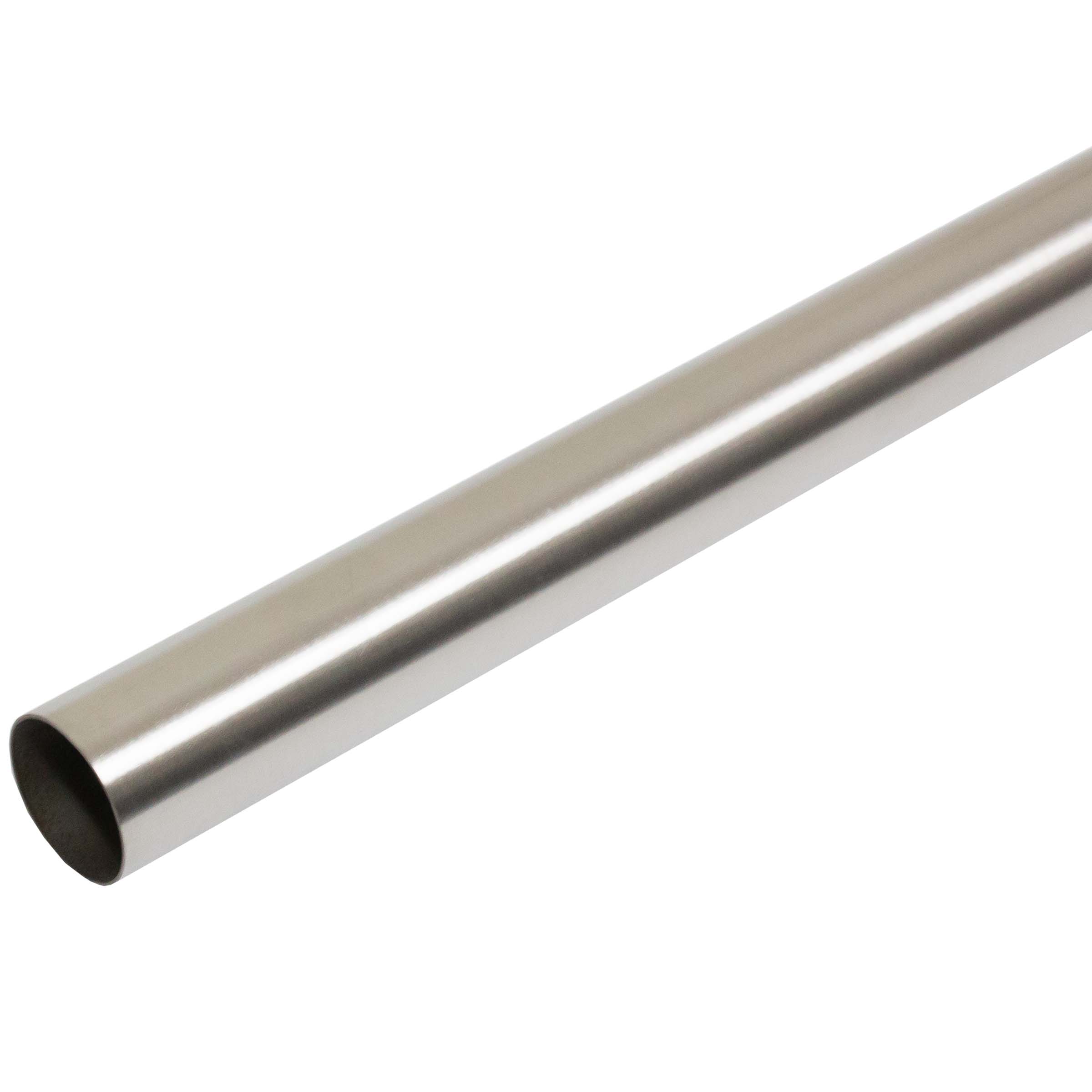 Stone Harbor Hardware Stainless Shower Rod, 5 Feet, No Flanges Included, Satin Stainless Steel