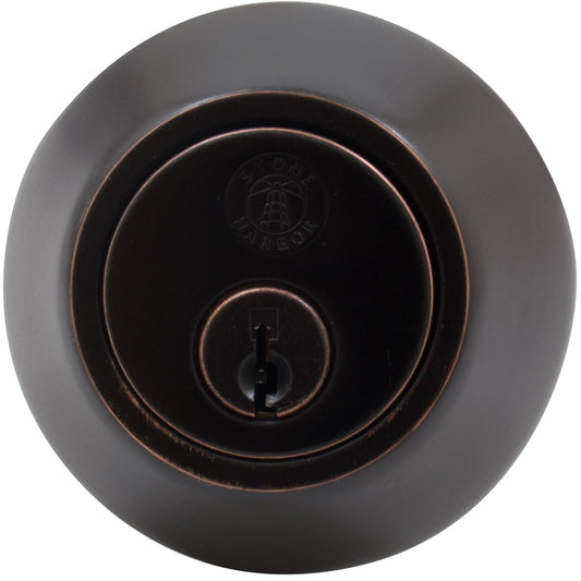 Stone Harbor Hardware Grade 3 Deadbolt, Single Cylinder, SC Keyway, Vintage Bronze