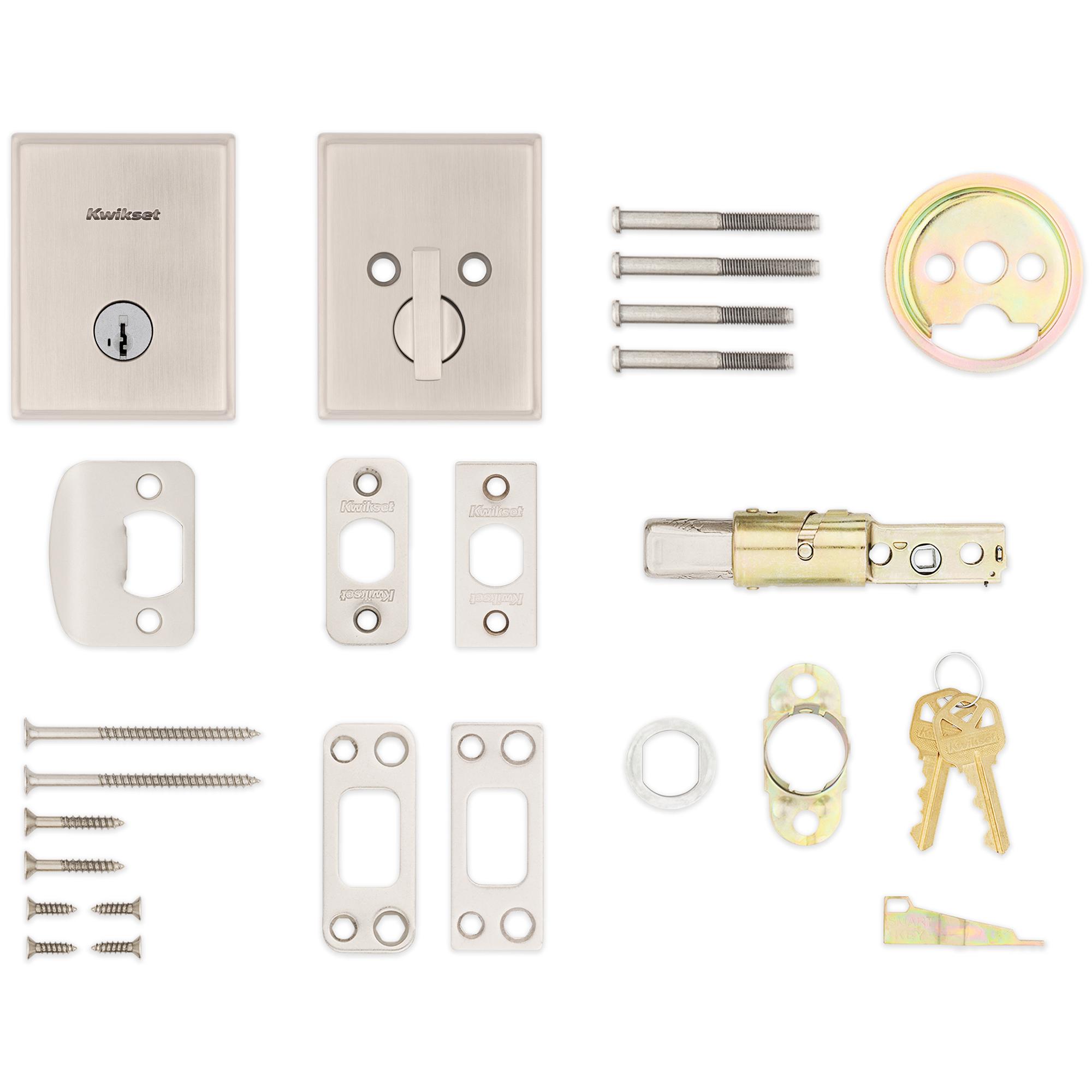 258 TRCT 15 SMT 6AL STRKP K3 Crosstown 1-Cyl Deadbolt - Satin Nickel