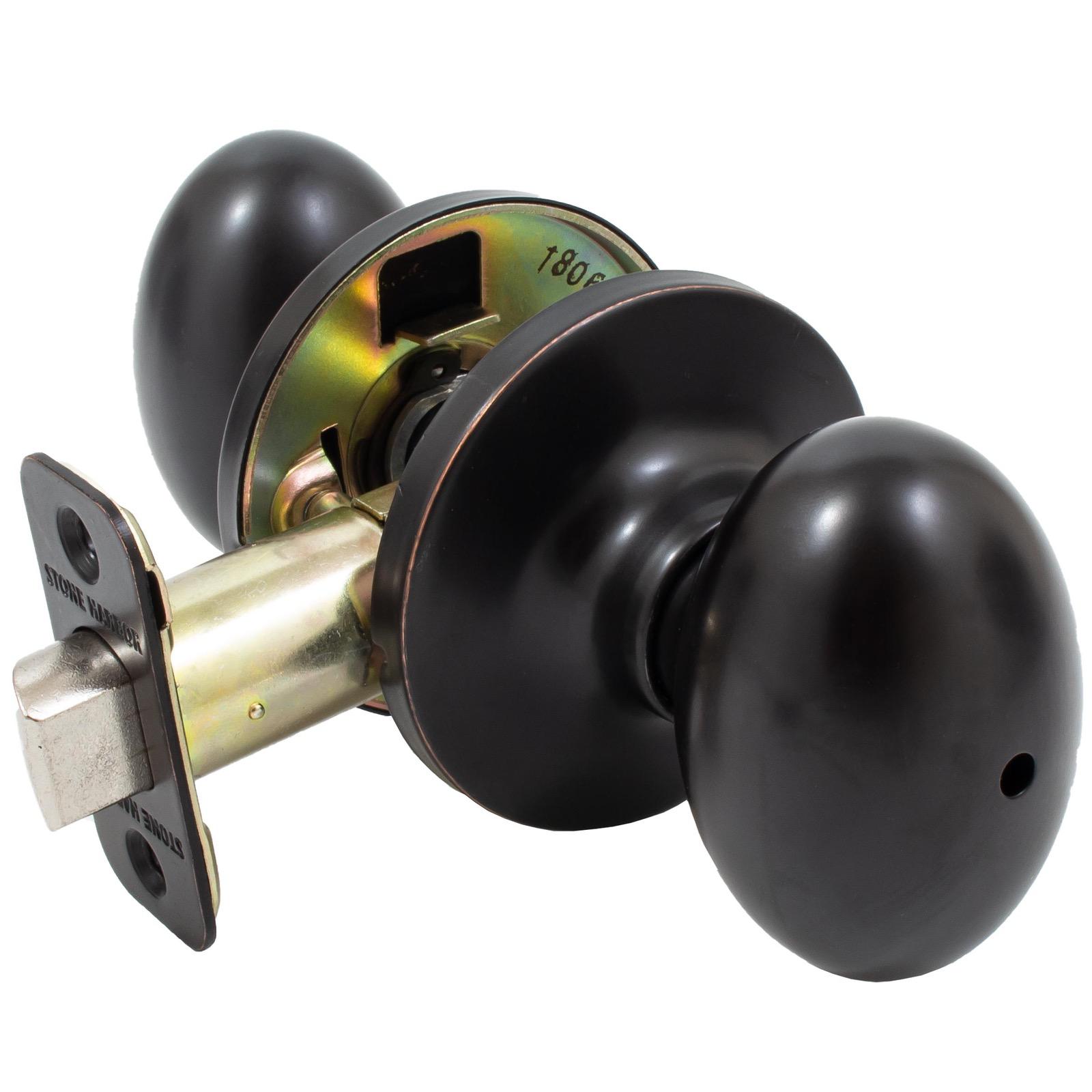 Stone Harbor Hardware Springhill Door Knob, Privacy (Bed/Bath) Latch, Vintage Bronze