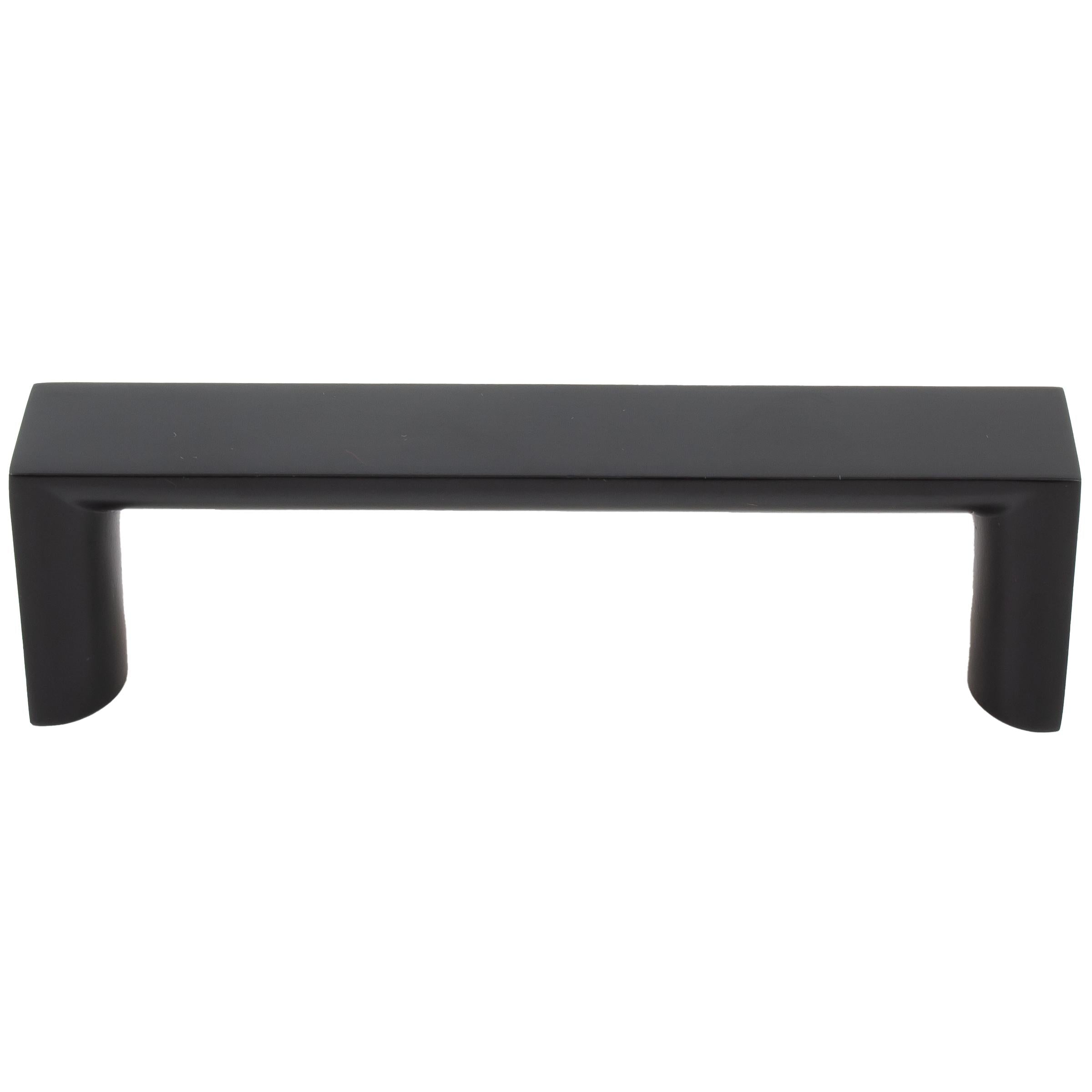 Stone Harbor Hardware Plateau Cabinet Pull, 96 Millimeters, Matte Black