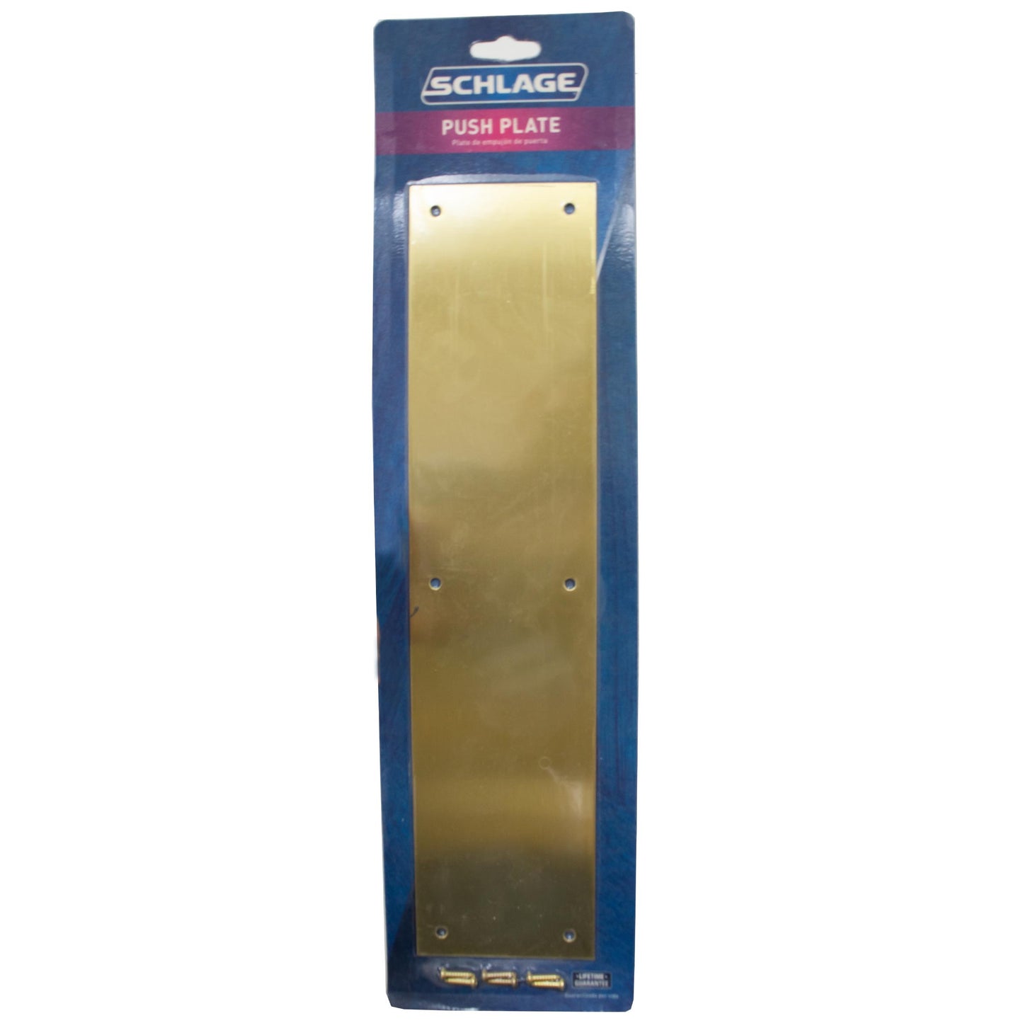SC8200B3 3-1/2" x 15" Push Plate - Polished Brass
