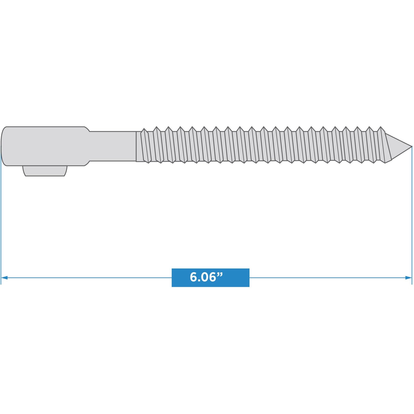 291BC 5/8" x 5" Screw Hook - Zinc Plated