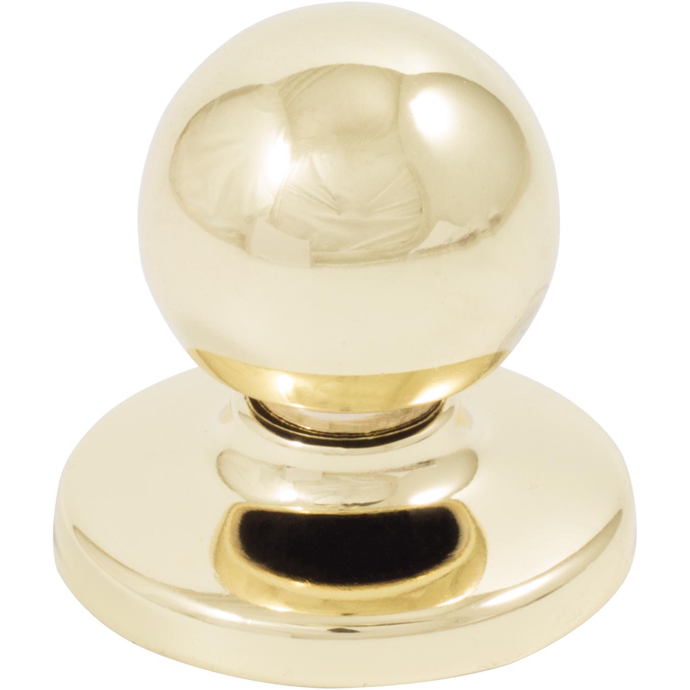Stone Harbor Hardware Die-Cast Round Bi-Fold Door Knob, 1-1/4 Inches with 1-3/4" Backplate, Polished Brass