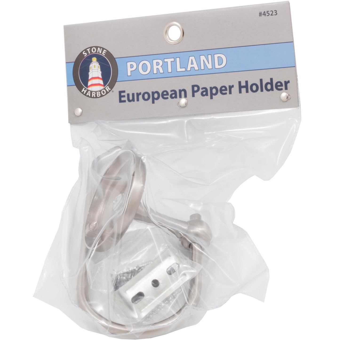 Stone Harbor Hardware Portland European Paper Holder, Satin Nickel