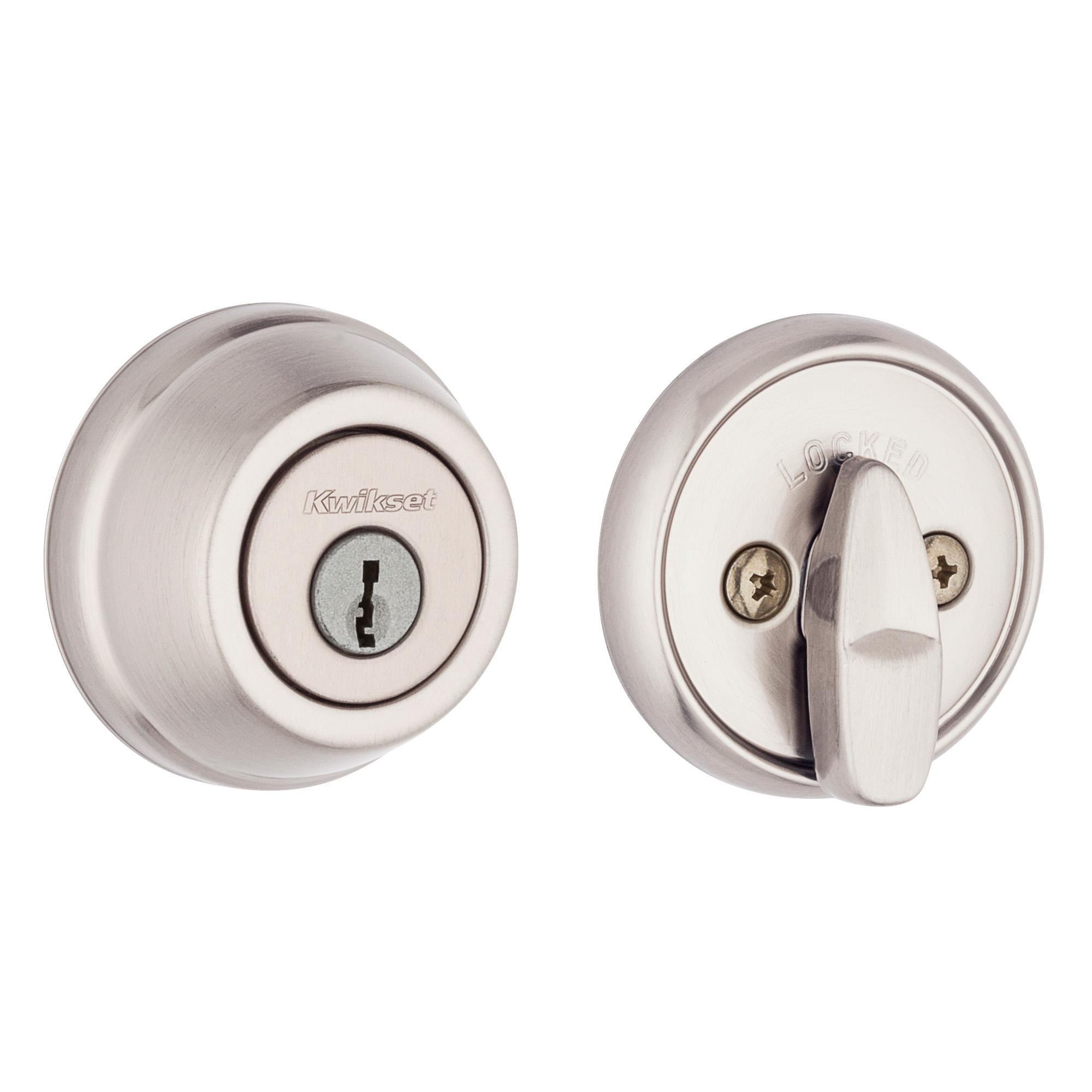 780 15 6AL STRKP K3 1-Cyl Deadbolt - Satin Nickel