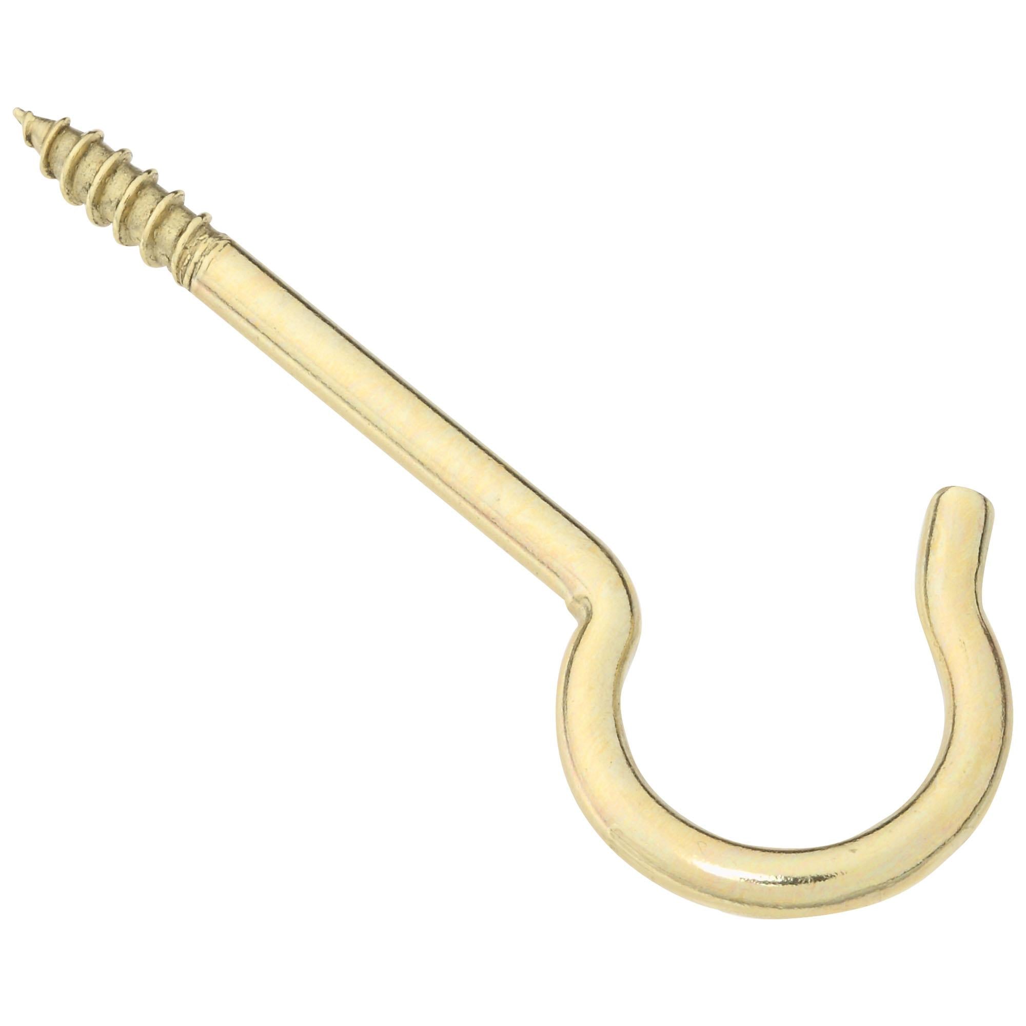 V2041 #6, 3-3/8" Ceiling Hook 2/pk - Polished Brass