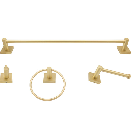 Stone Harbor Hardware Vienna Bathroom Set, 4-Piece, Satin Brass