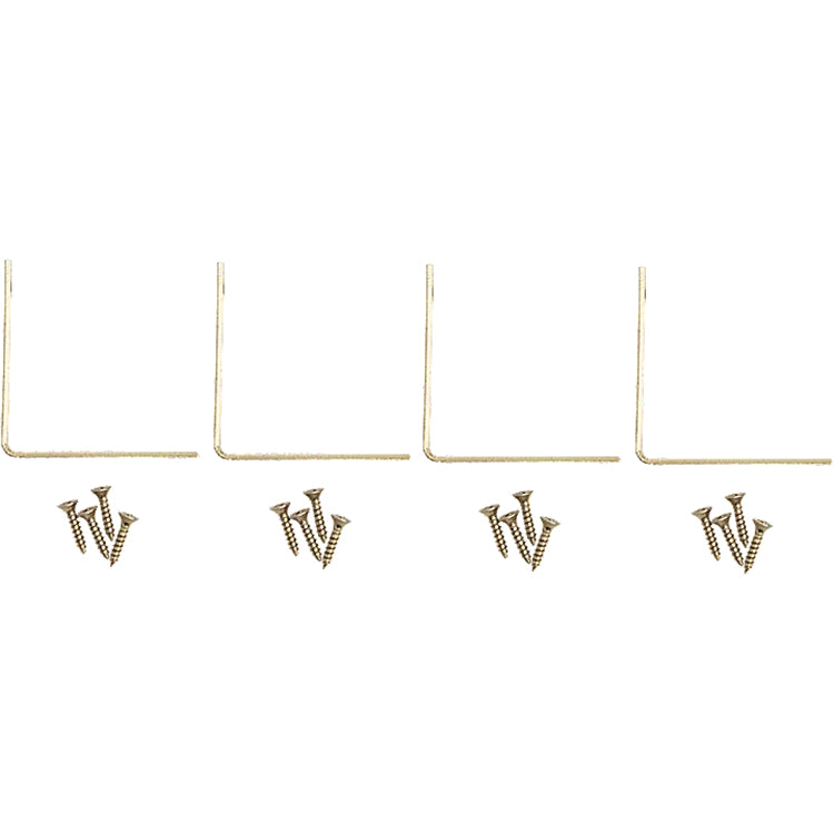 V115 2-1/2" x 5/8" Corner Brace 4/pk - Polished Brass