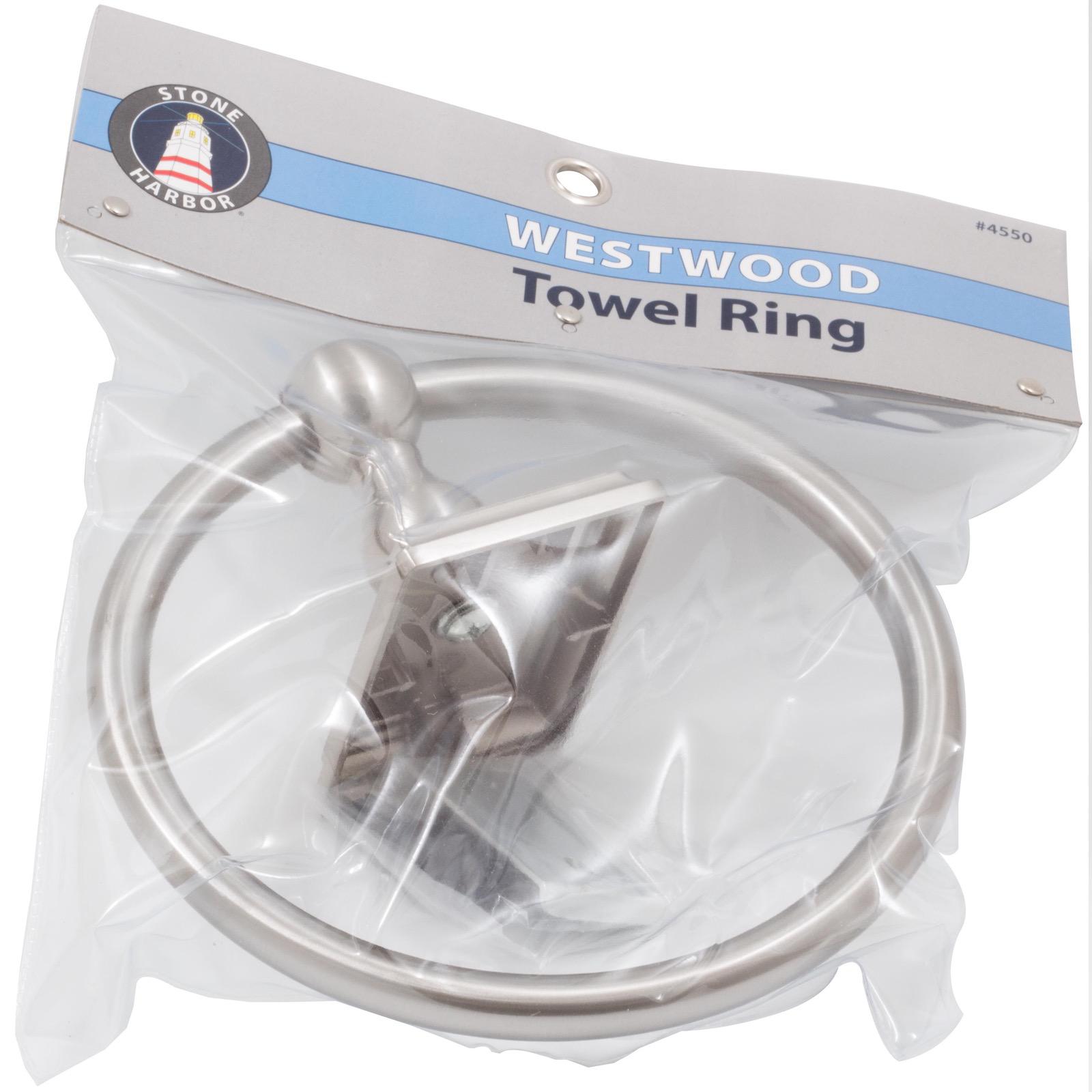 Stone Harbor Hardware Westwood Towel Ring, Satin Nickel
