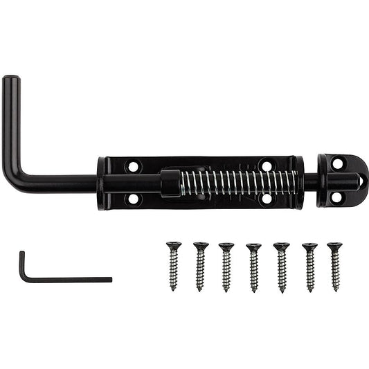 National Hardware - V1142 HD Sliding Bolt Spring Loaded - Black