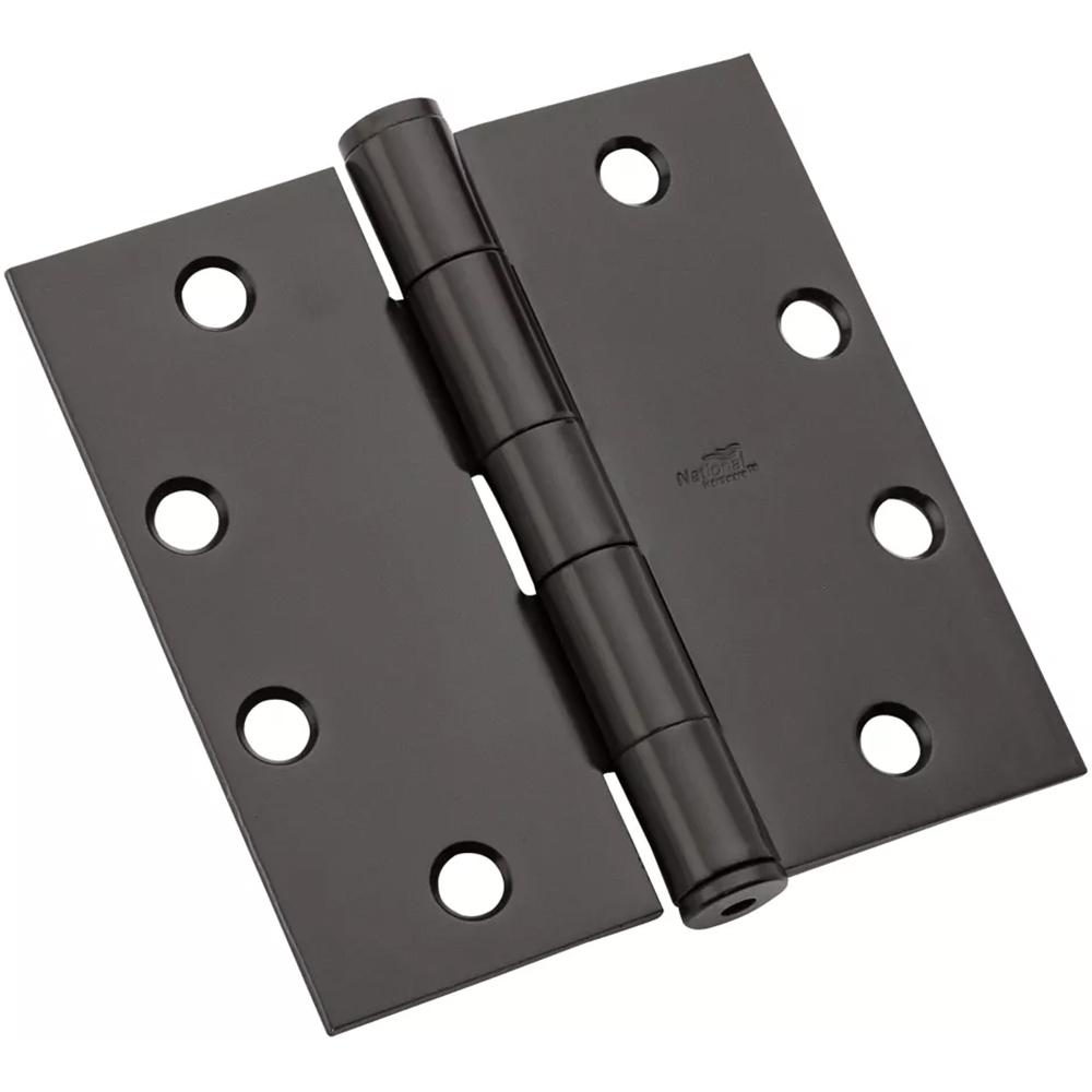 National Hardware - DPB179 4-1/2" SQR Standard Weight Hinge - Oil-Rubbed Bronze