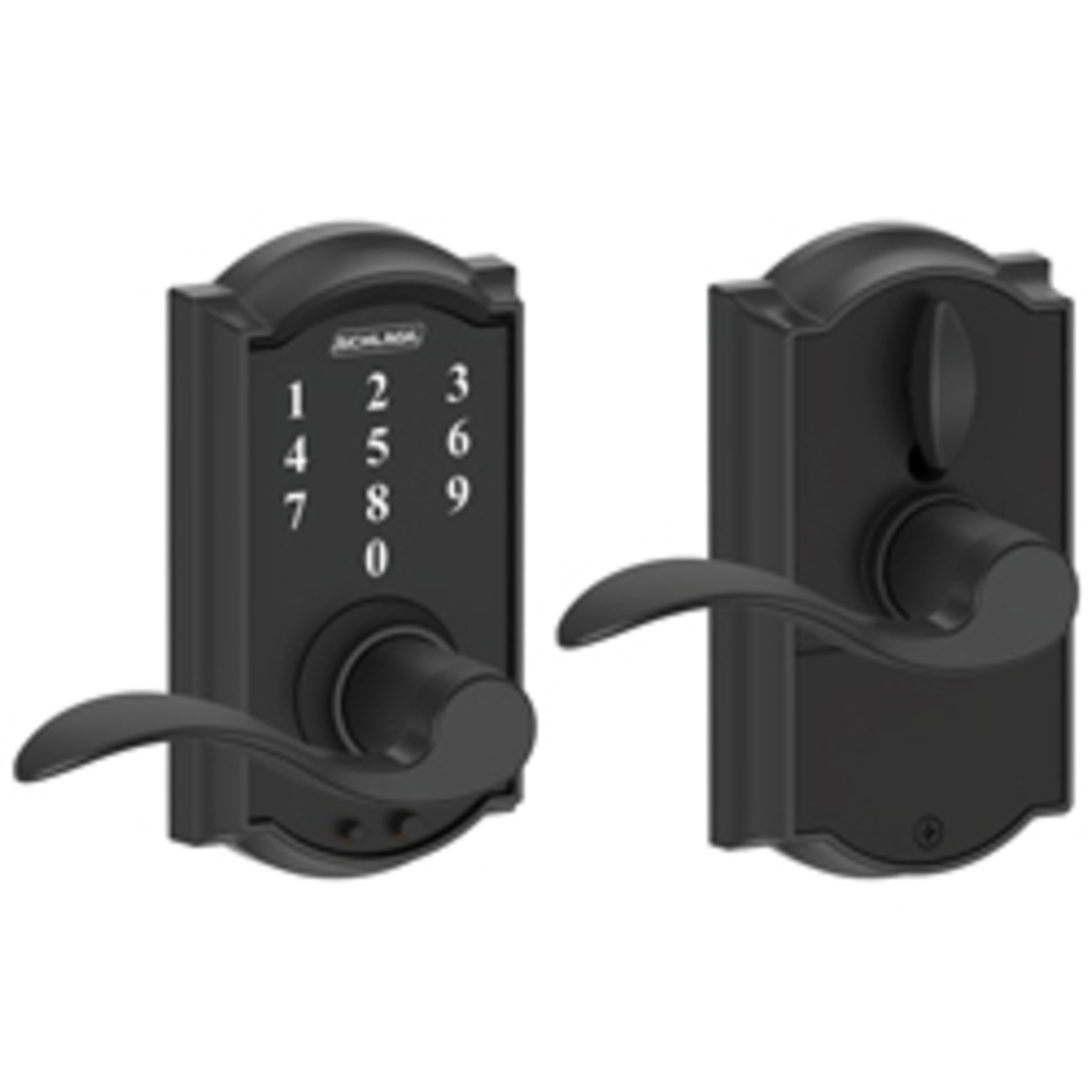 FE695CAM622ACC 16-086 10-027 Accent / Camelot Touch Keyless Lever - Matte Black