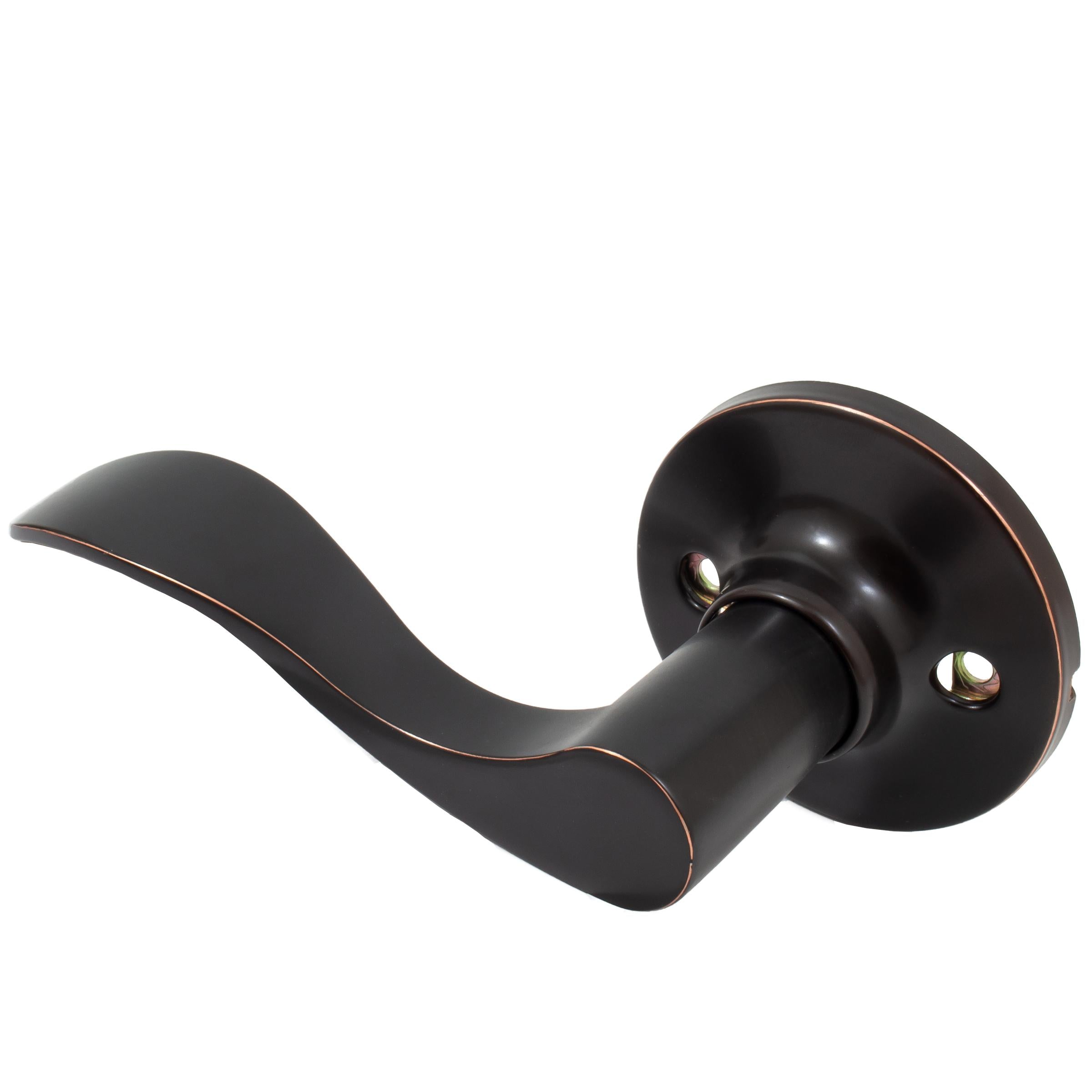 Stone Harbor Hardware Beaverton Door Lever, Dummy (Non-Turning) Latch, Left-Handed, Vintage Bronze